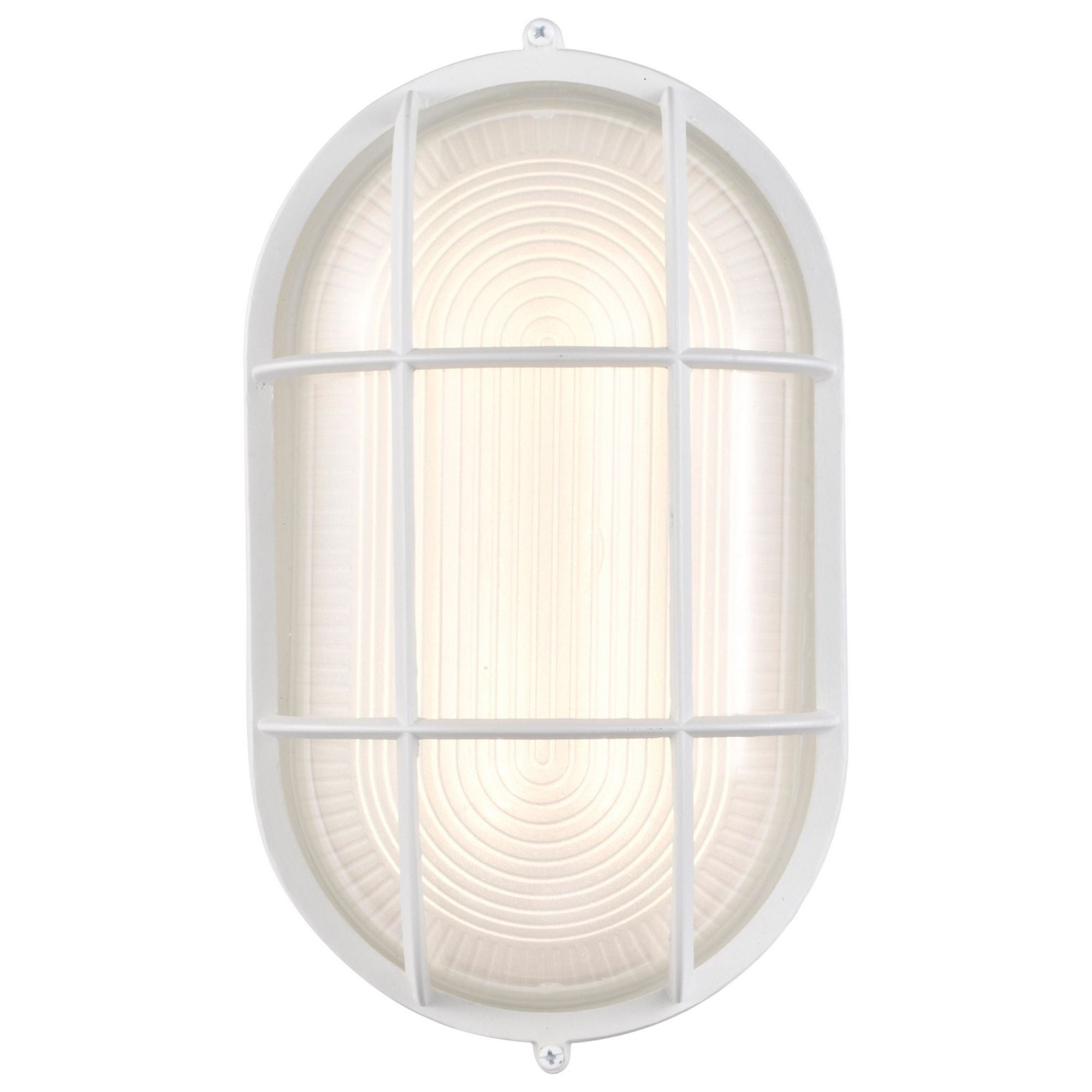 11" LED Oval Bulk Head Light, 1000 Lm, 3000K, White - Bees Lighting