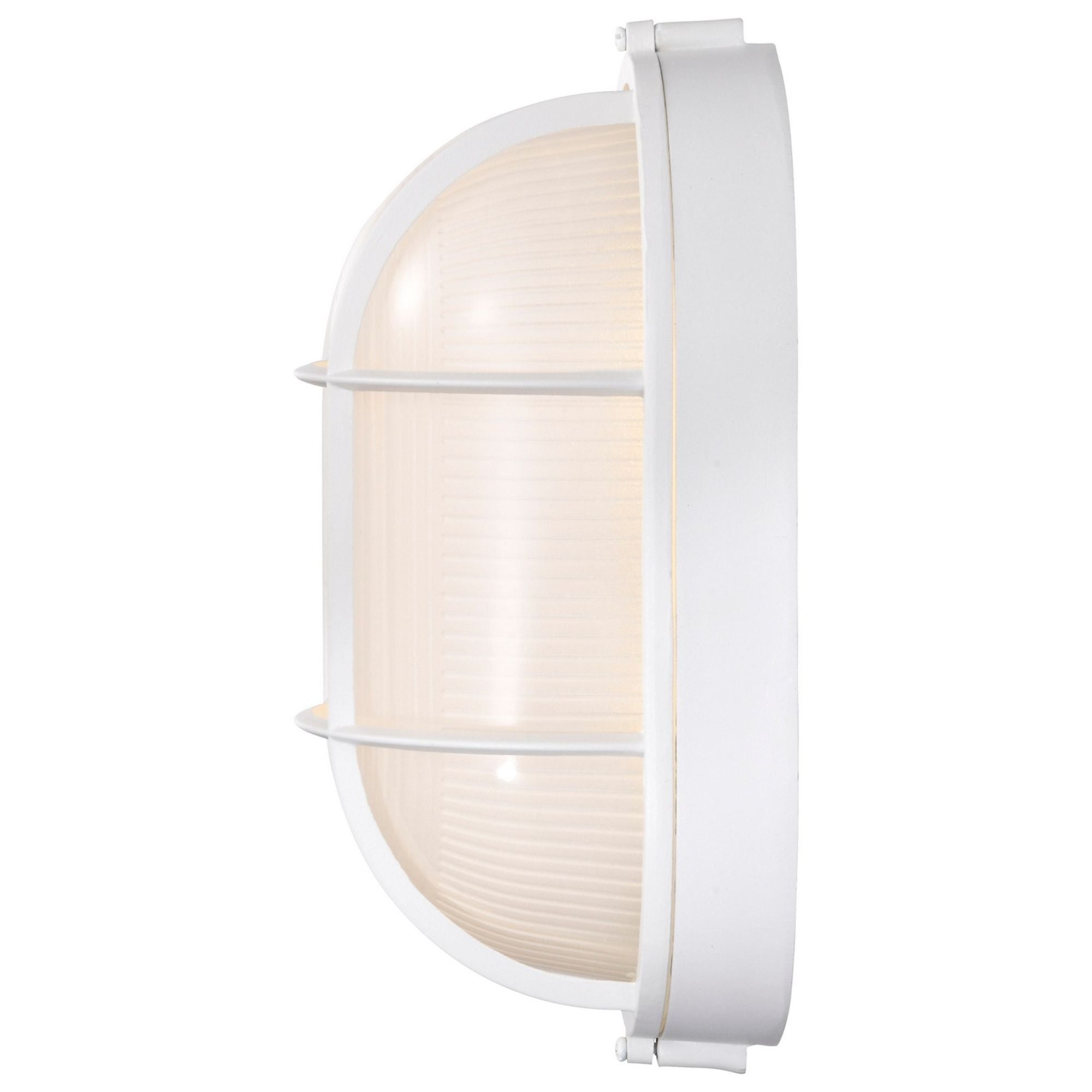 11" LED Oval Bulk Head Light, 1000 Lm, 3000K, White - Bees Lighting