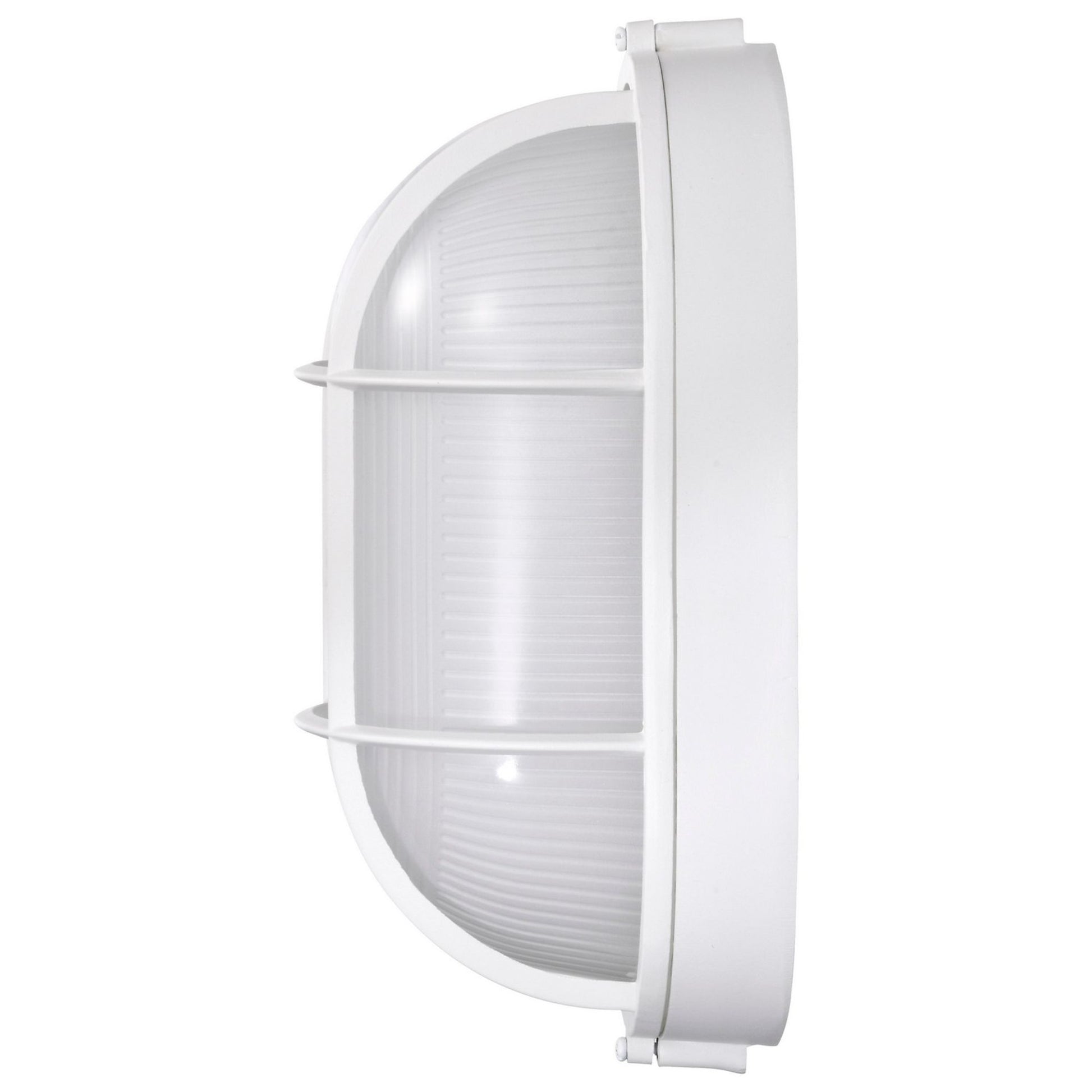 11" LED Oval Bulk Head Light, 1000 Lm, 3000K, White - Bees Lighting