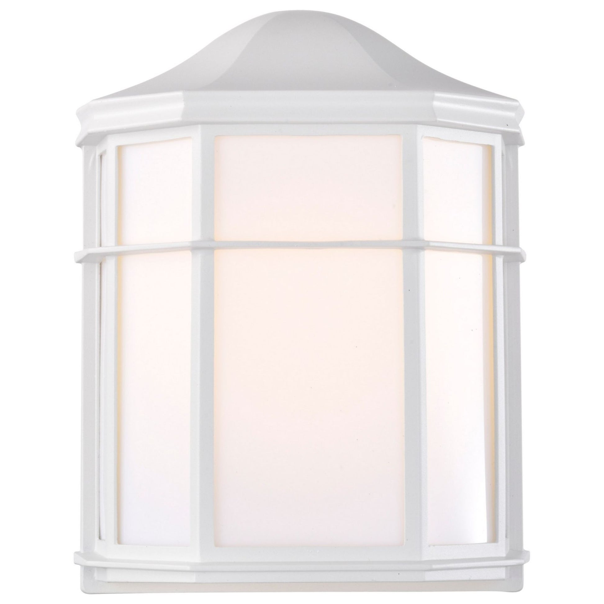 10" LED Cage Wall Lantern, 600 Lm, 3000K, White - Bees Lighting