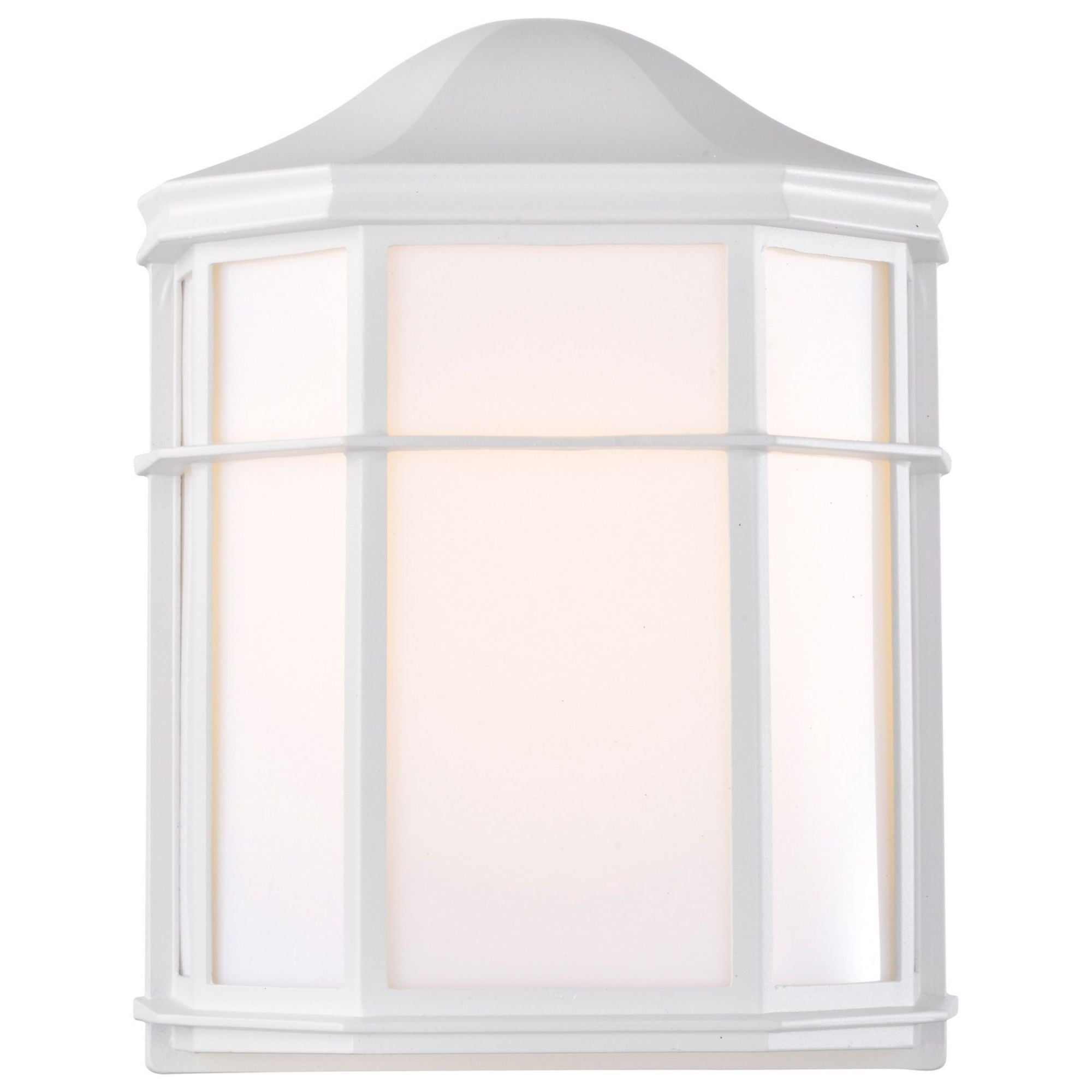 10" LED Cage Wall Lantern, 600 Lm, 3000K, White - Bees Lighting