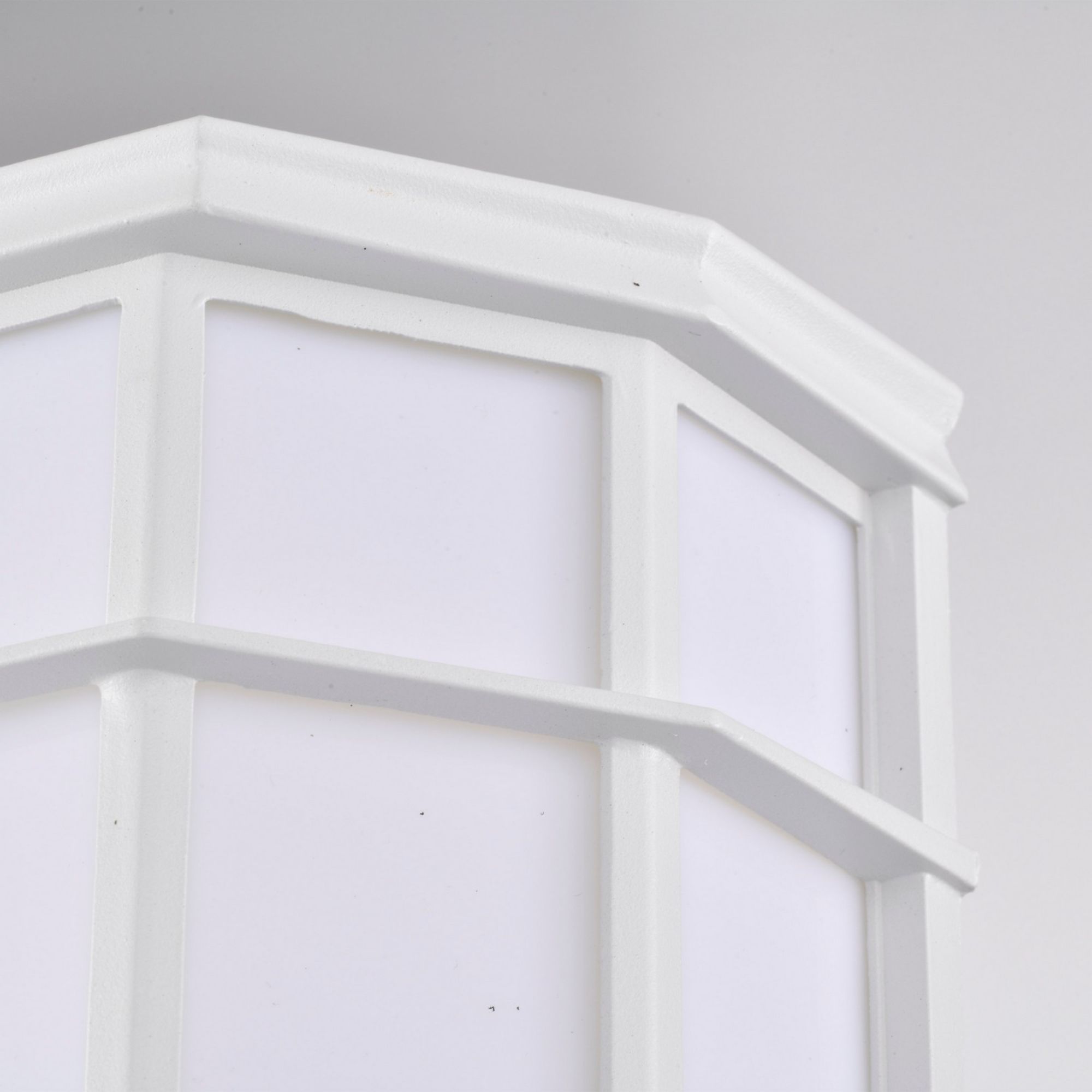 10" LED Cage Wall Lantern, 600 Lm, 3000K, White - Bees Lighting