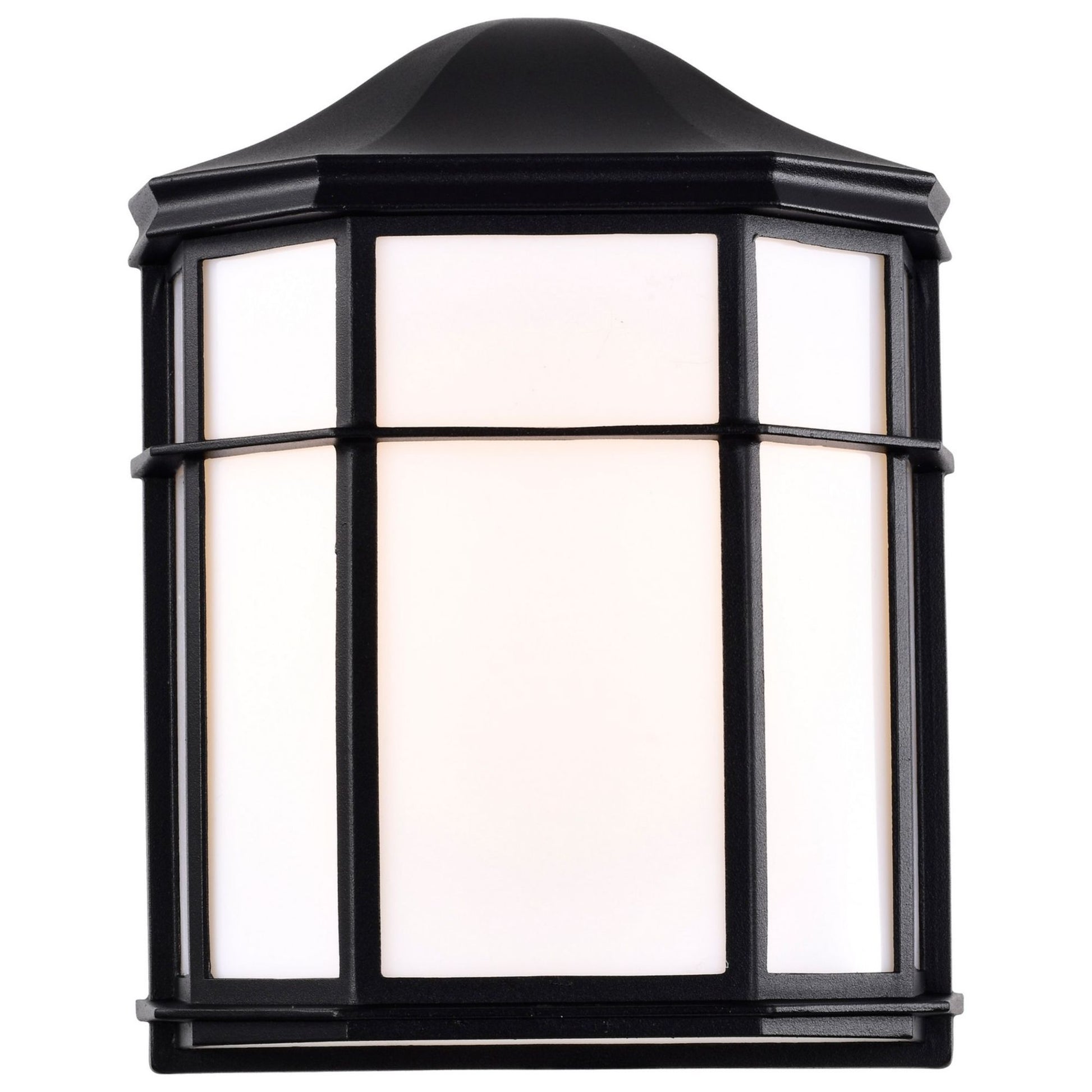 10" LED Cage Wall Lantern, 600 Lm, 3000K, Black - Bees Lighting
