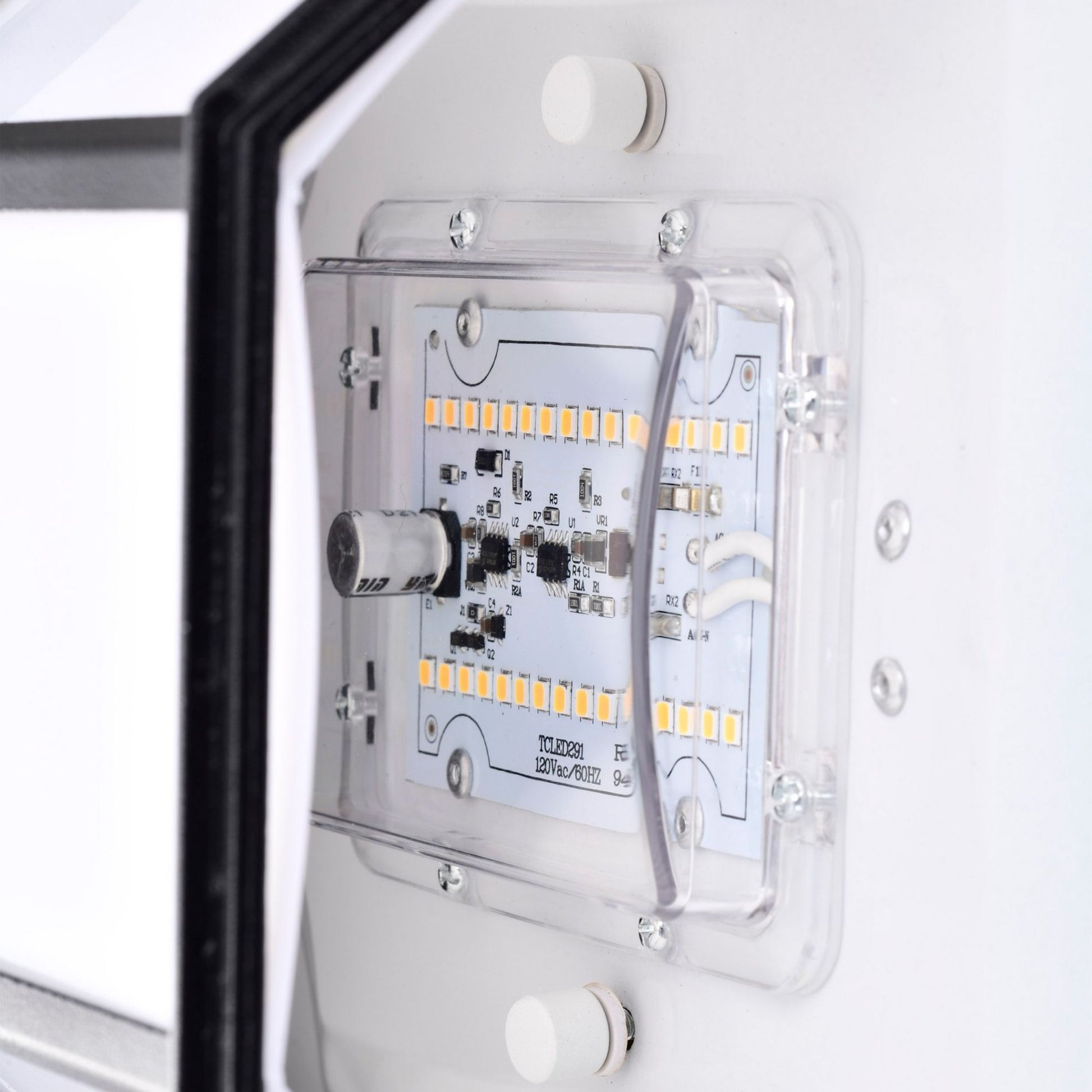 10" LED Cage Wall Lantern, 600 Lm, 3000K, Black - Bees Lighting