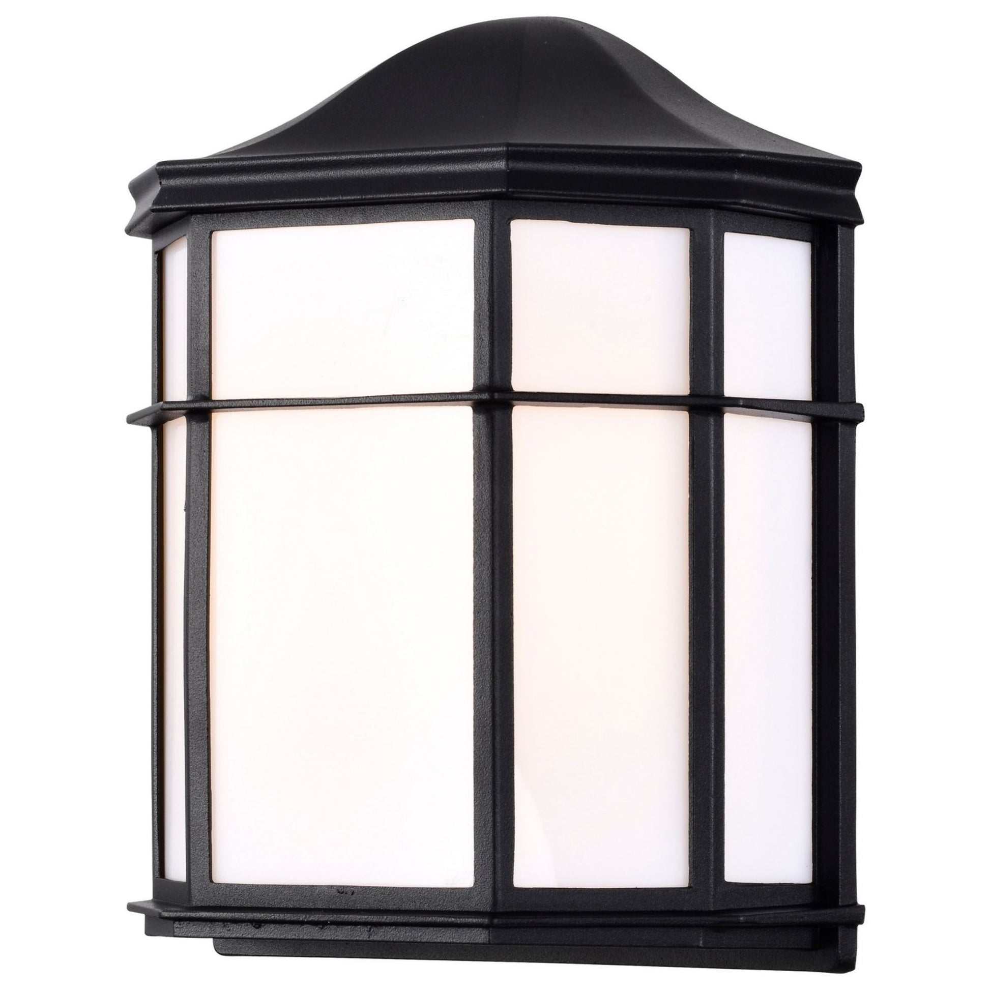 10" LED Cage Wall Lantern, 600 Lm, 3000K, Black - Bees Lighting