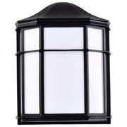 10" LED Cage Wall Lantern, White Linen Acrylic - Bees Lighting