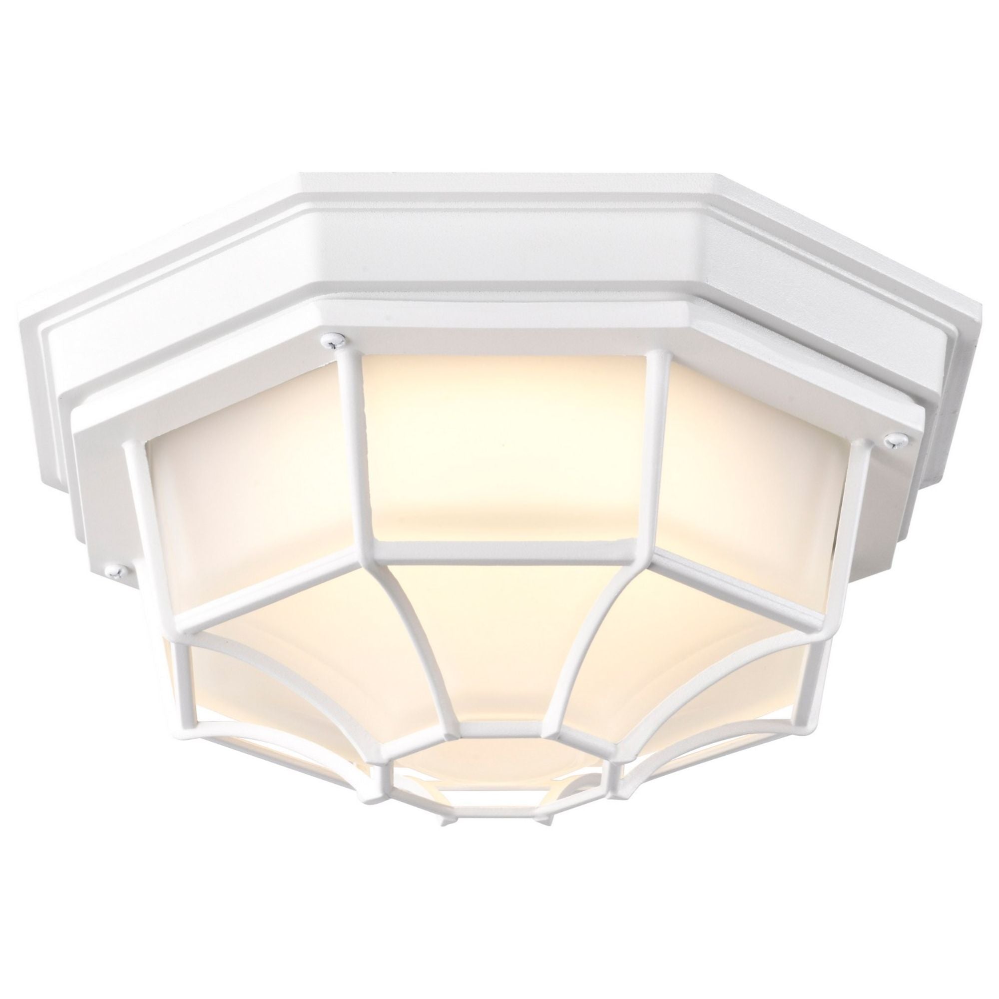 11" LED Ceiling Spider Cage Fixture, 1100 Lm, 3000K, White