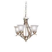 Dover 18" 4-Light Mini Chandelier, Brushed Nickel Finish - Bees Lighting