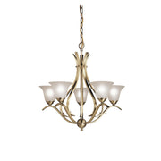 Dover 24" 5-Light Chandelier, Antique Brass Finish - Bees Lighting