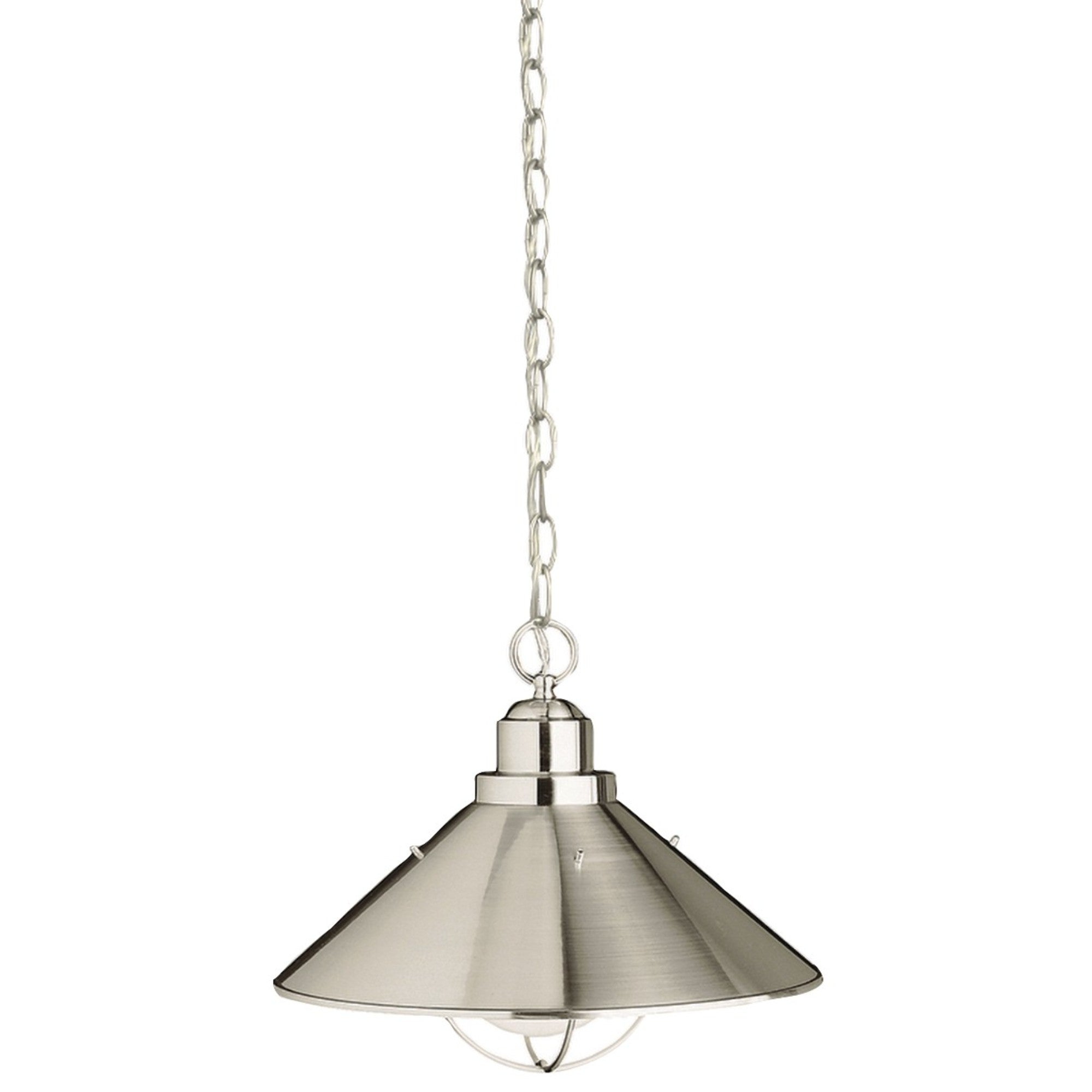 Seaside 16" Outdoor Pendant, Brushed Nickel Finish - Bees Lighting
