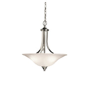Dover 20" 3-Light Convertible Pendant, Brushed Nickel Finish - Bees Lighting