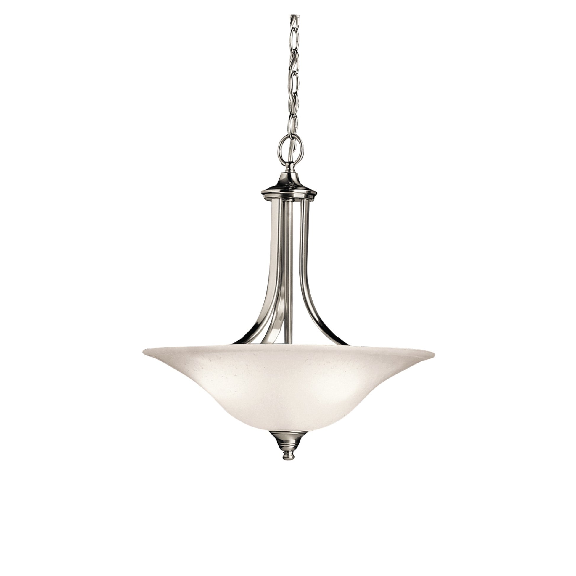 Dover 20" 3-Light Convertible Pendant, Brushed Nickel Finish - Bees Lighting