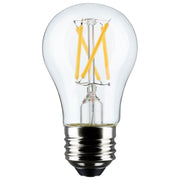 A15 LED Filament Bulb, 6 Watts, 450 Lumens, 2700K, E26 Medium Base, Clear Finish, Pack of 2 - Bees Lighting