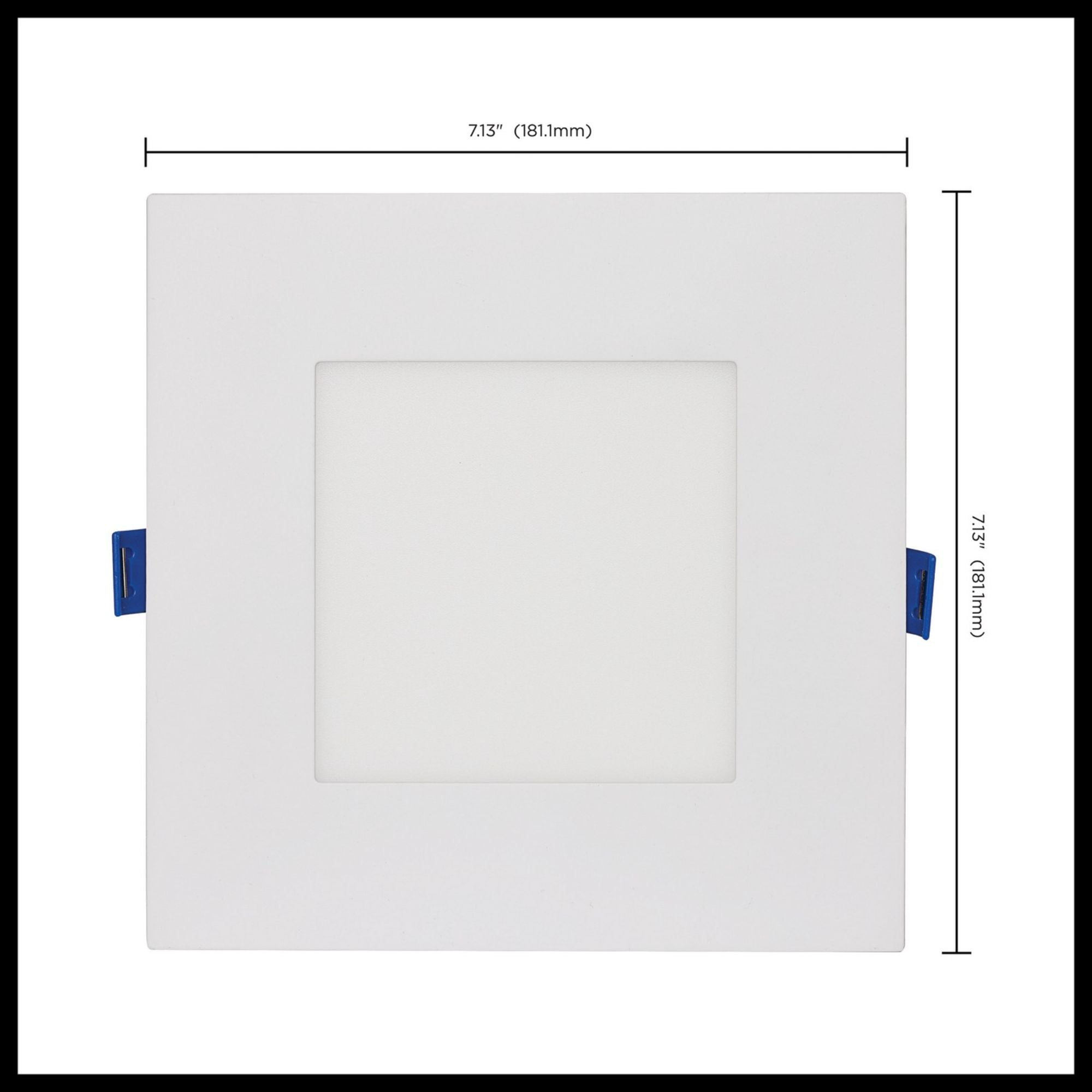 Starfish 6" Smart Slimfit LED Recessed Light, 750lm, RGB, Square Flat Trim - Bees Lighting