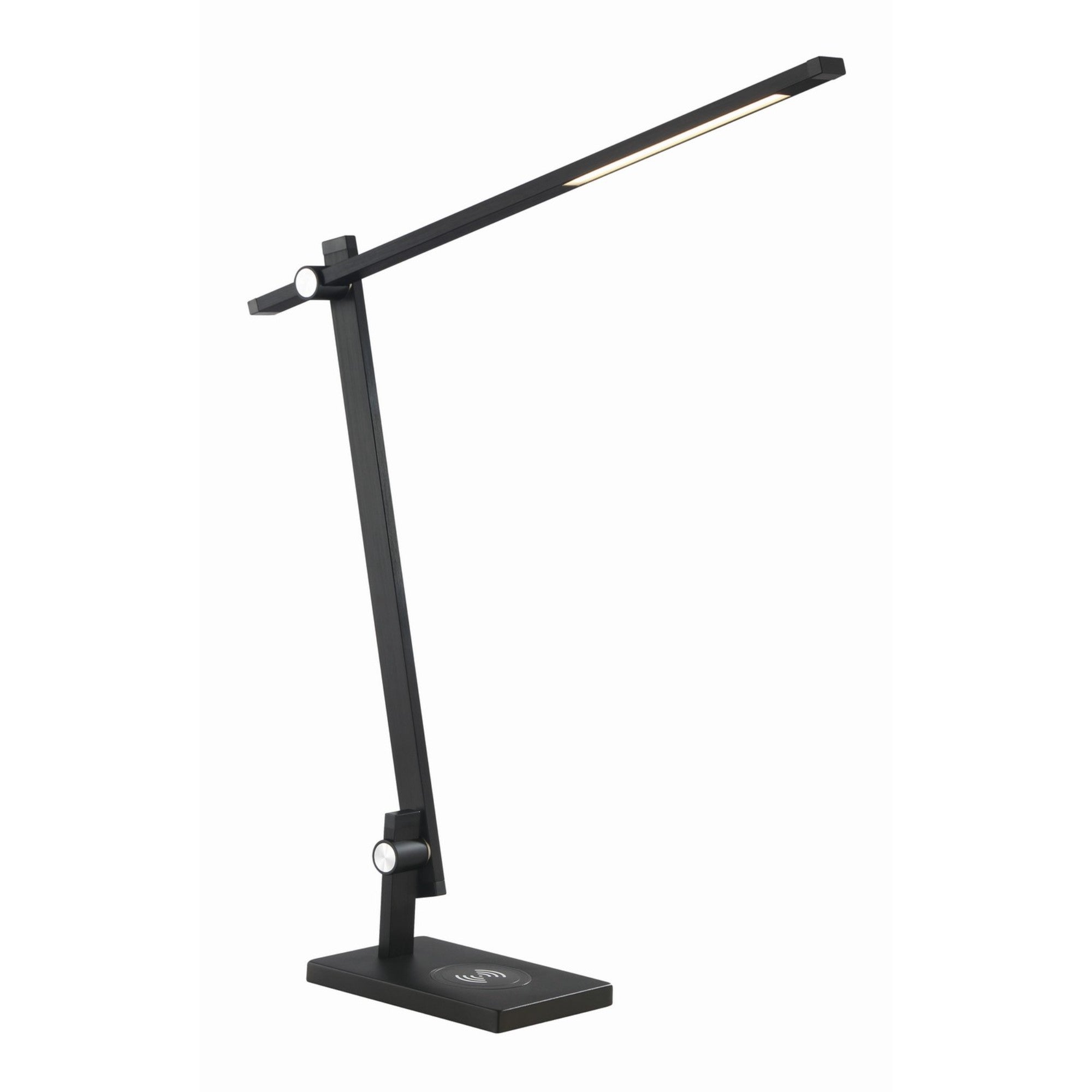 Task Portables LED Table Lamp, Anodized Brush Coal Finish, Wireless Charger - Bees Lighting