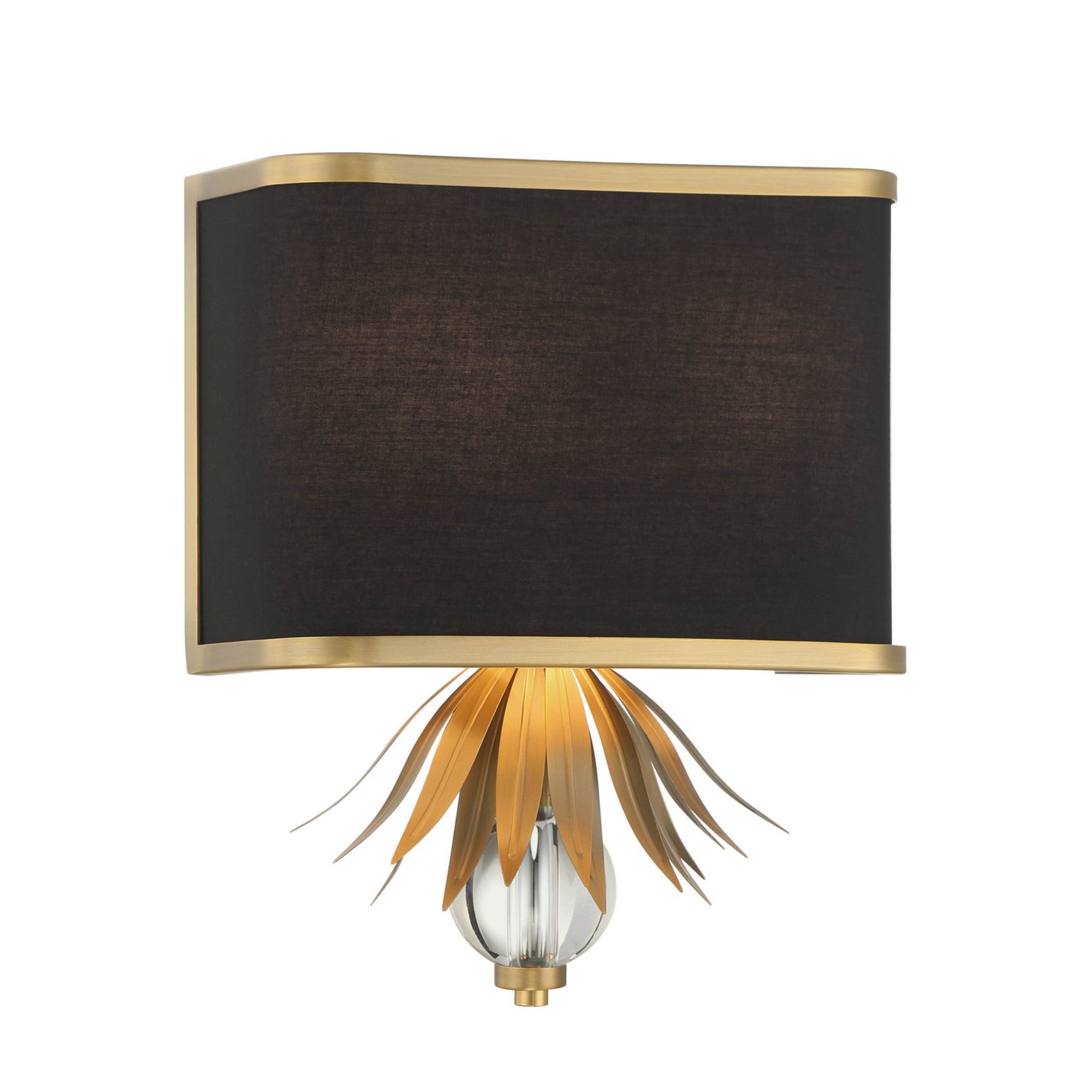 Caprio 13" 2-Light Wall Sconce, Natural Brushed Brass Finish - Bees Lighting
