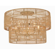 Bungalow Heaven 26" 5-Light Flush Mount, Soft Brass Finish - Bees Lighting