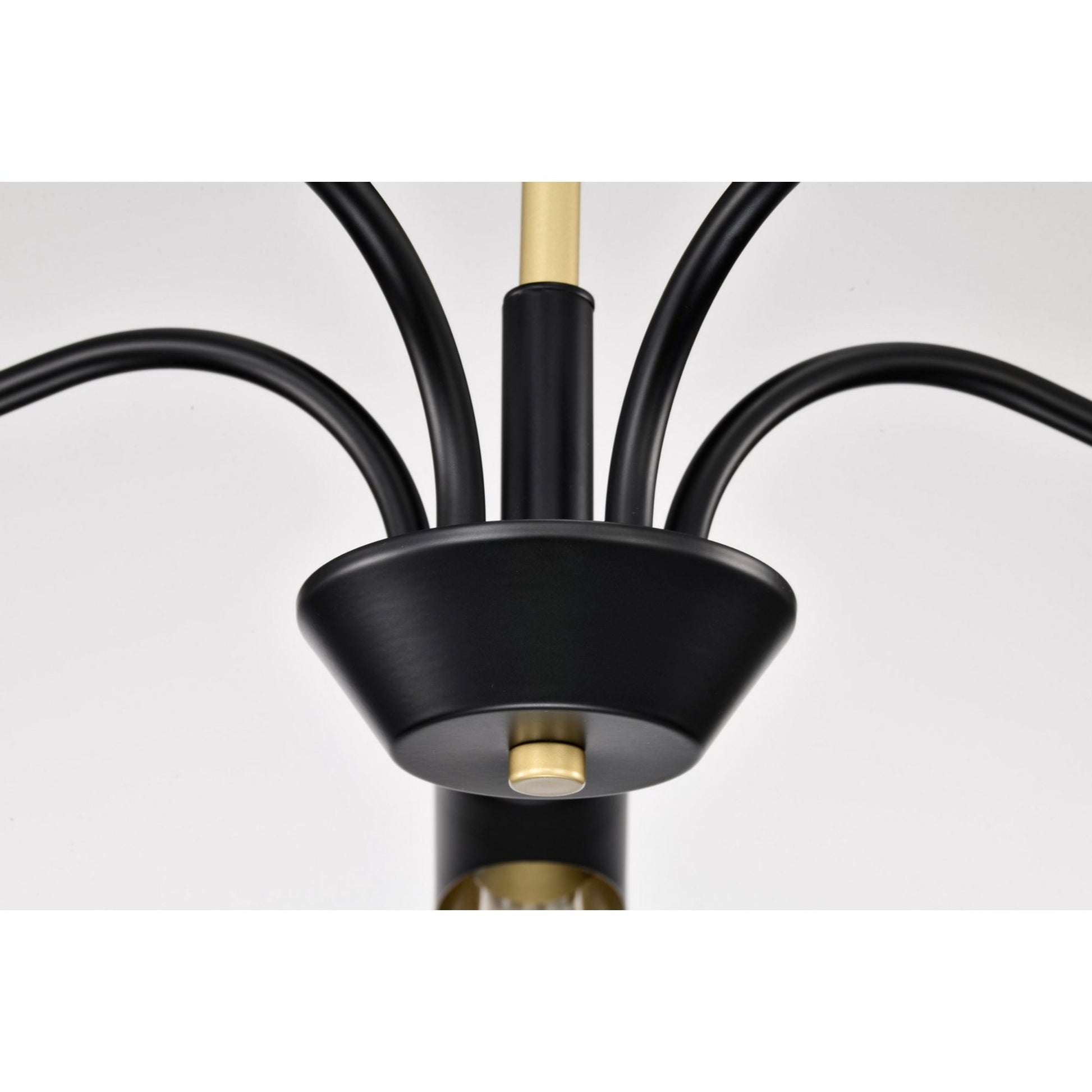 Marc 29" 5 lights Chandelier, Matte Black Finish - Bees Lighting