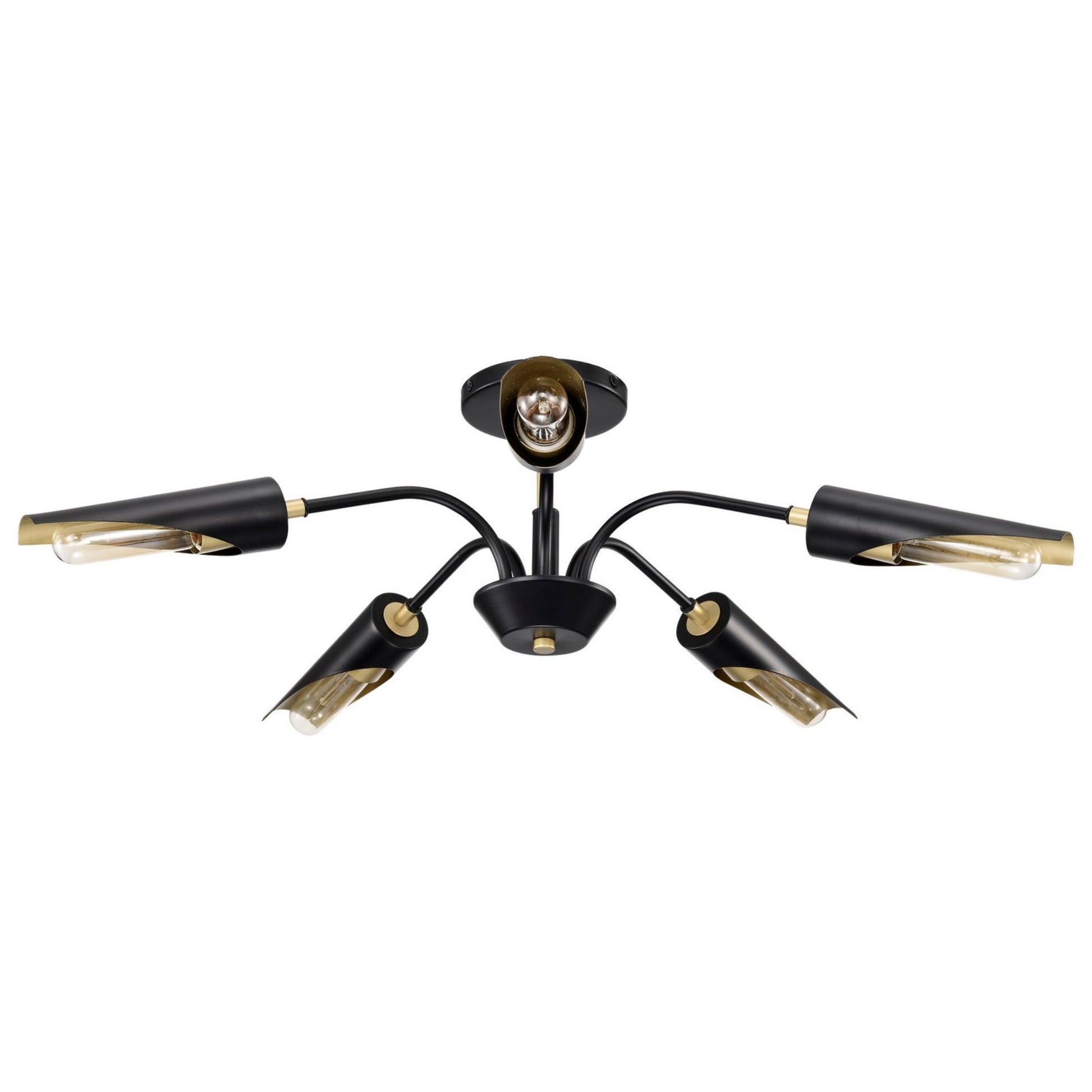 Marc 29" 5 lights Chandelier, Matte Black Finish - Bees Lighting
