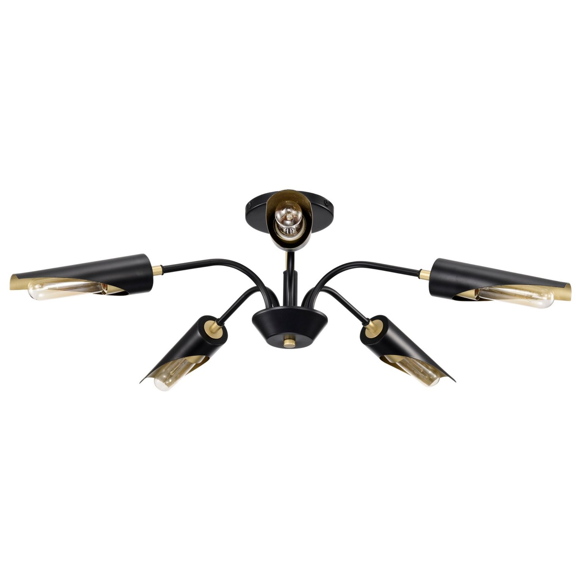 Marc 29" 5 lights Chandelier, Matte Black Finish - Bees Lighting