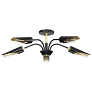 Marc 29" 5 lights Chandelier, Matte Black Finish - Bees Lighting