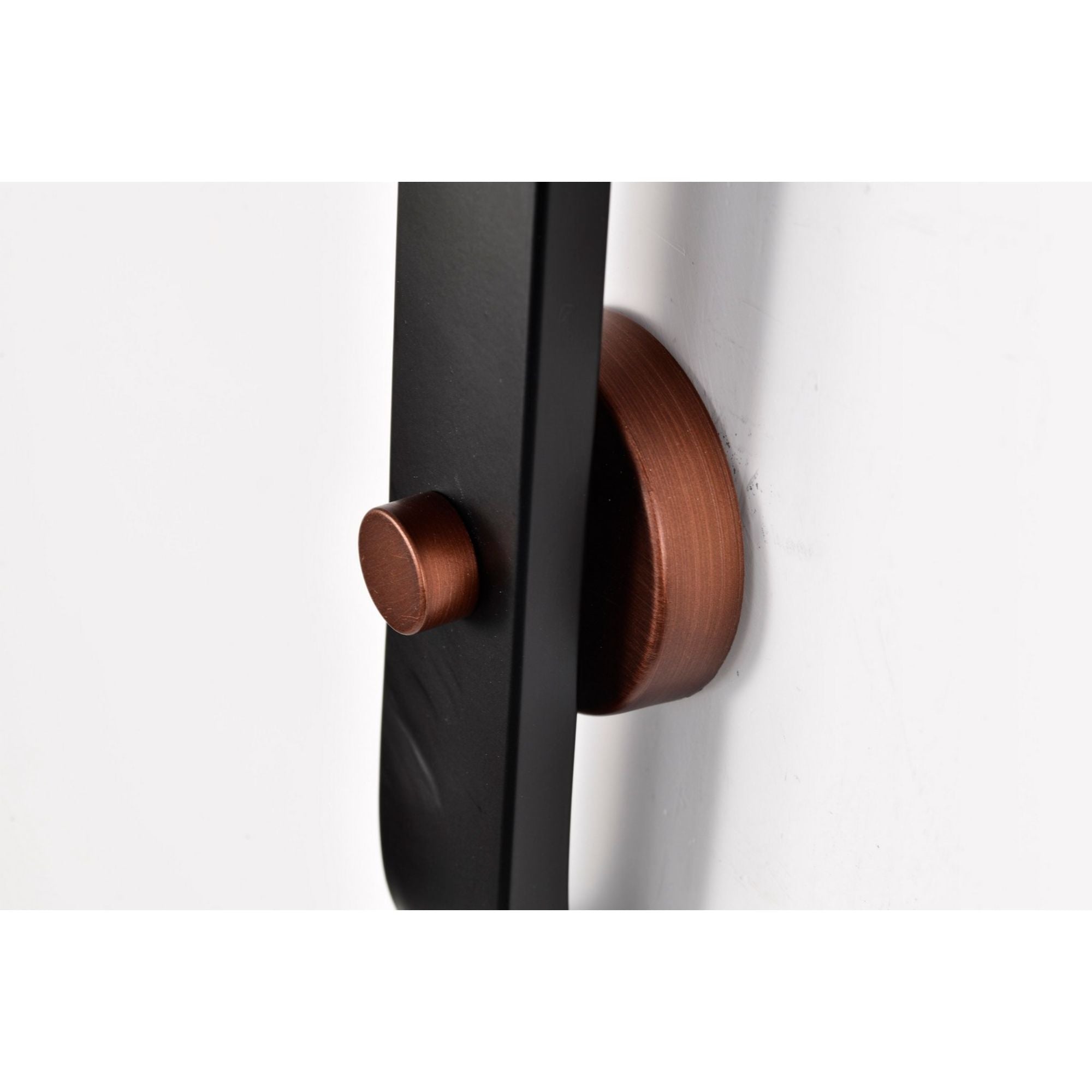 Colby 24" Wall Sconce, Matte Black and Antique Copper Finish - Bees Lighting