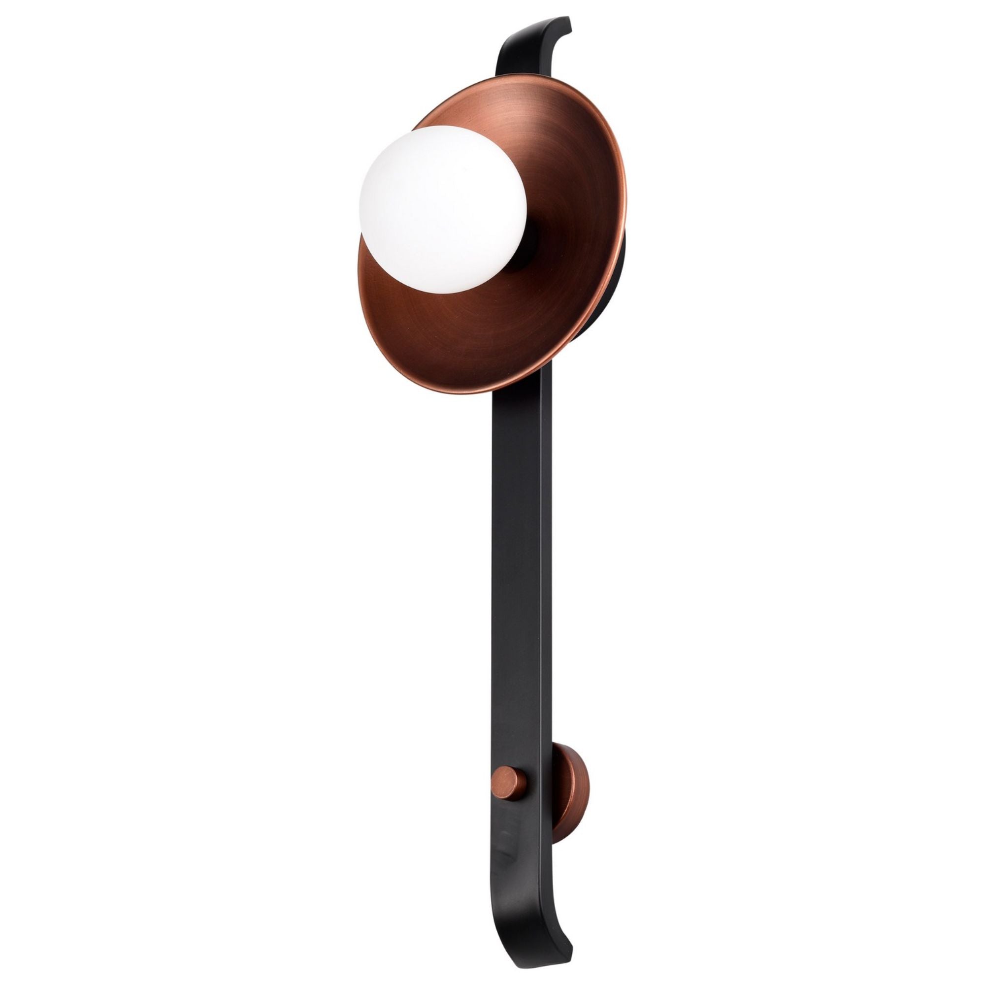 Colby 24" Wall Sconce, Matte Black and Antique Copper Finish - Bees Lighting