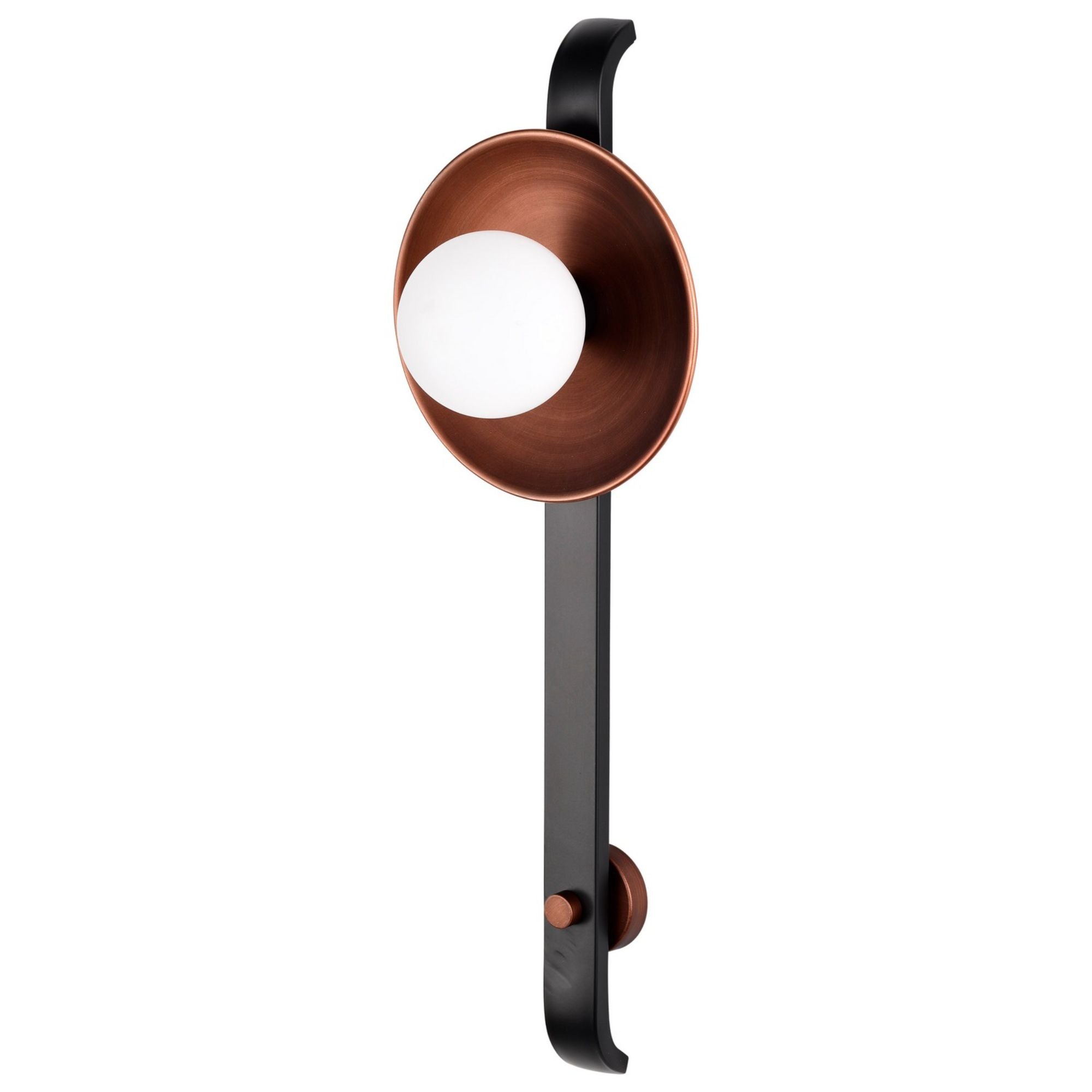 Colby 24" Wall Sconce, Matte Black and Antique Copper Finish - Bees Lighting