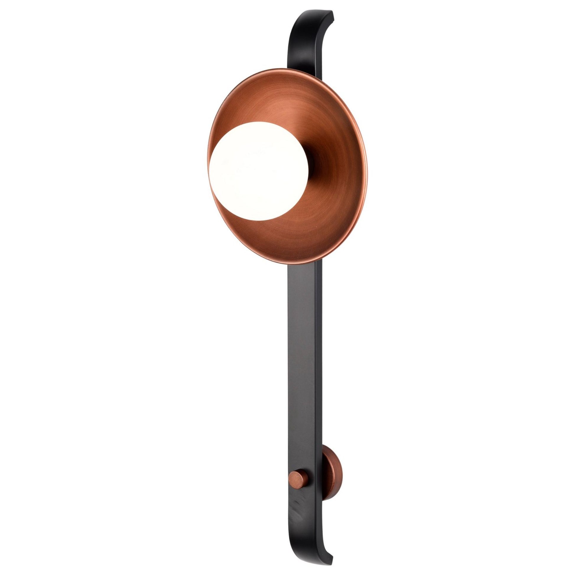 Colby 24" Wall Sconce, Matte Black and Antique Copper Finish - Bees Lighting