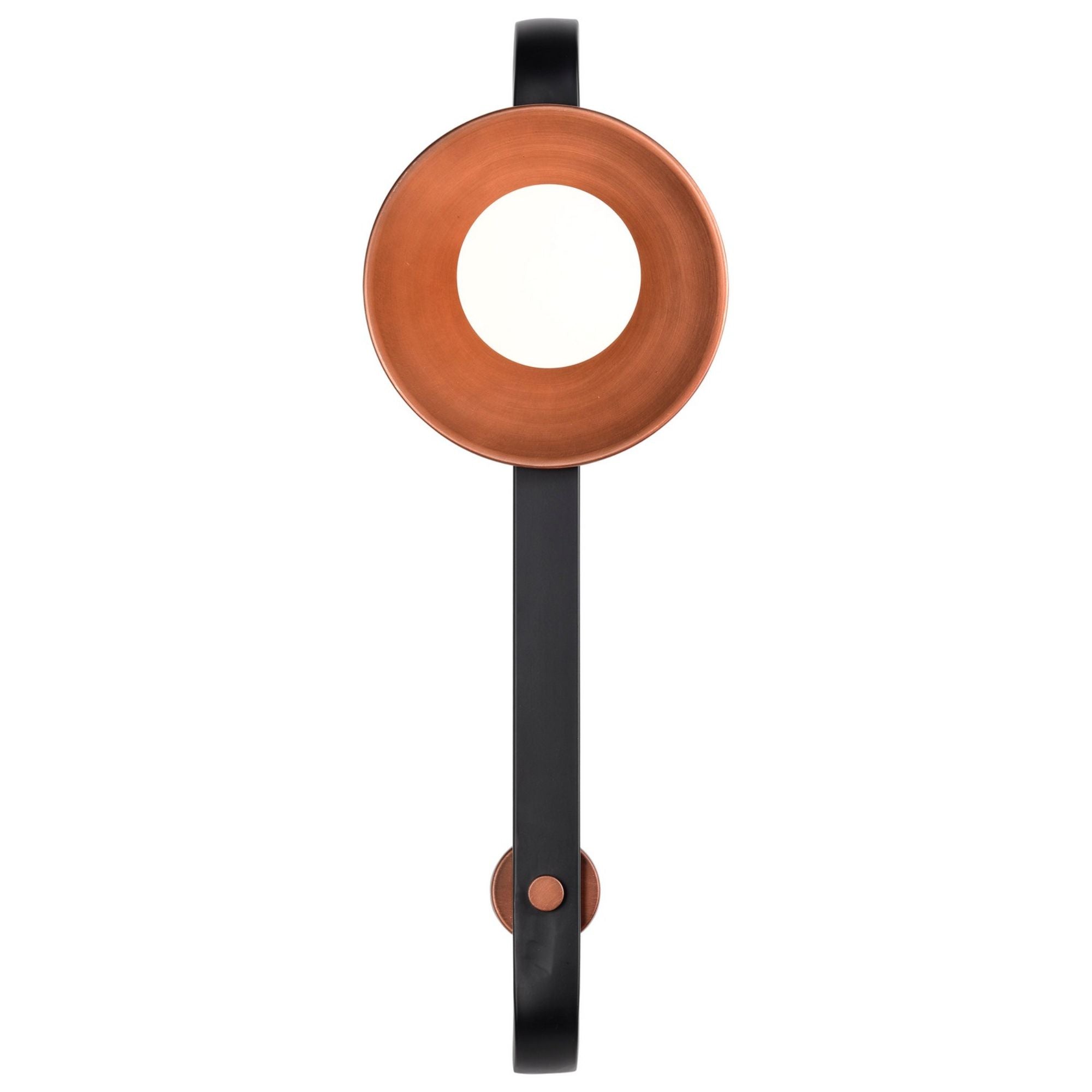 Colby 24" Wall Sconce, Matte Black and Antique Copper Finish - Bees Lighting