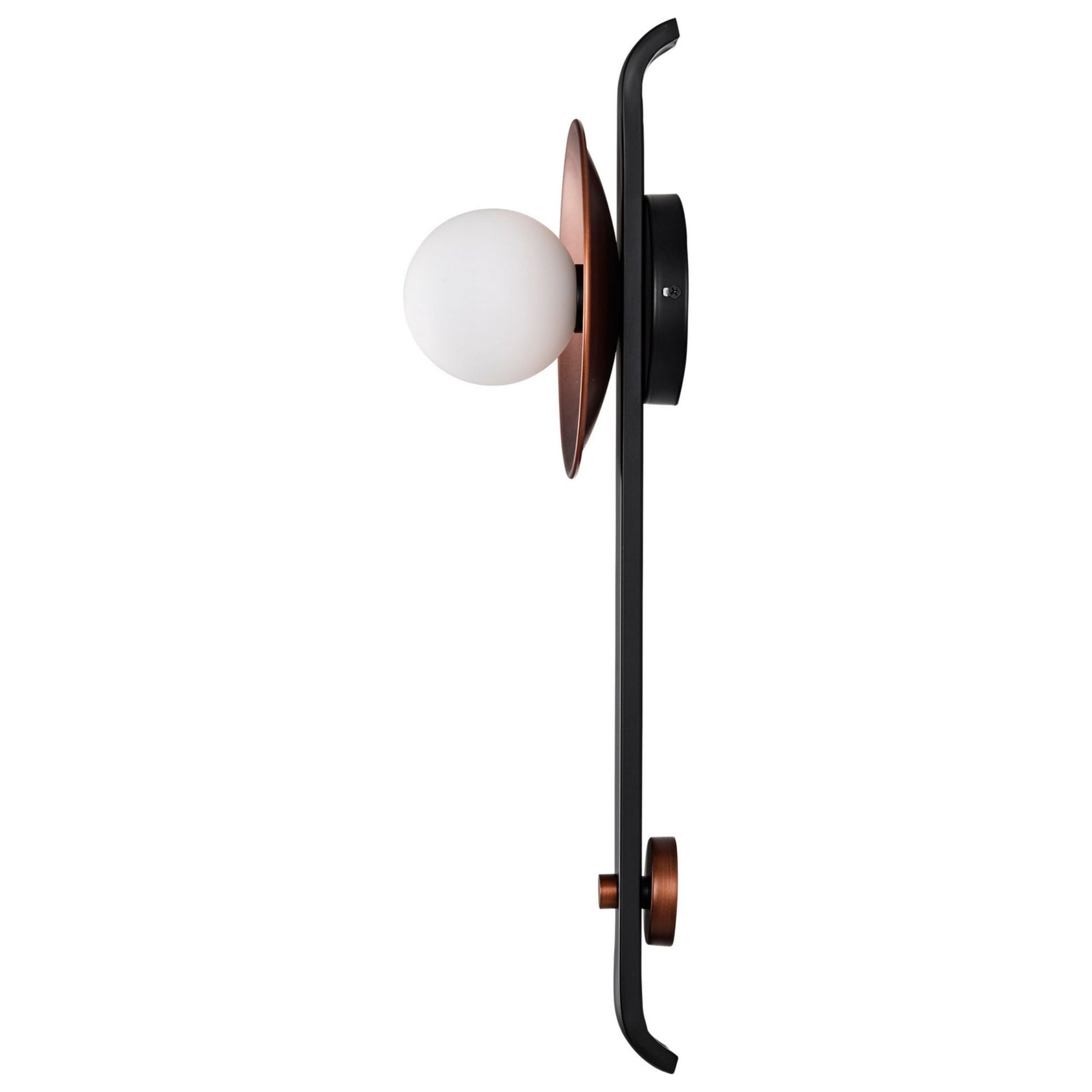 Colby 24" Wall Sconce, Matte Black and Antique Copper Finish - Bees Lighting