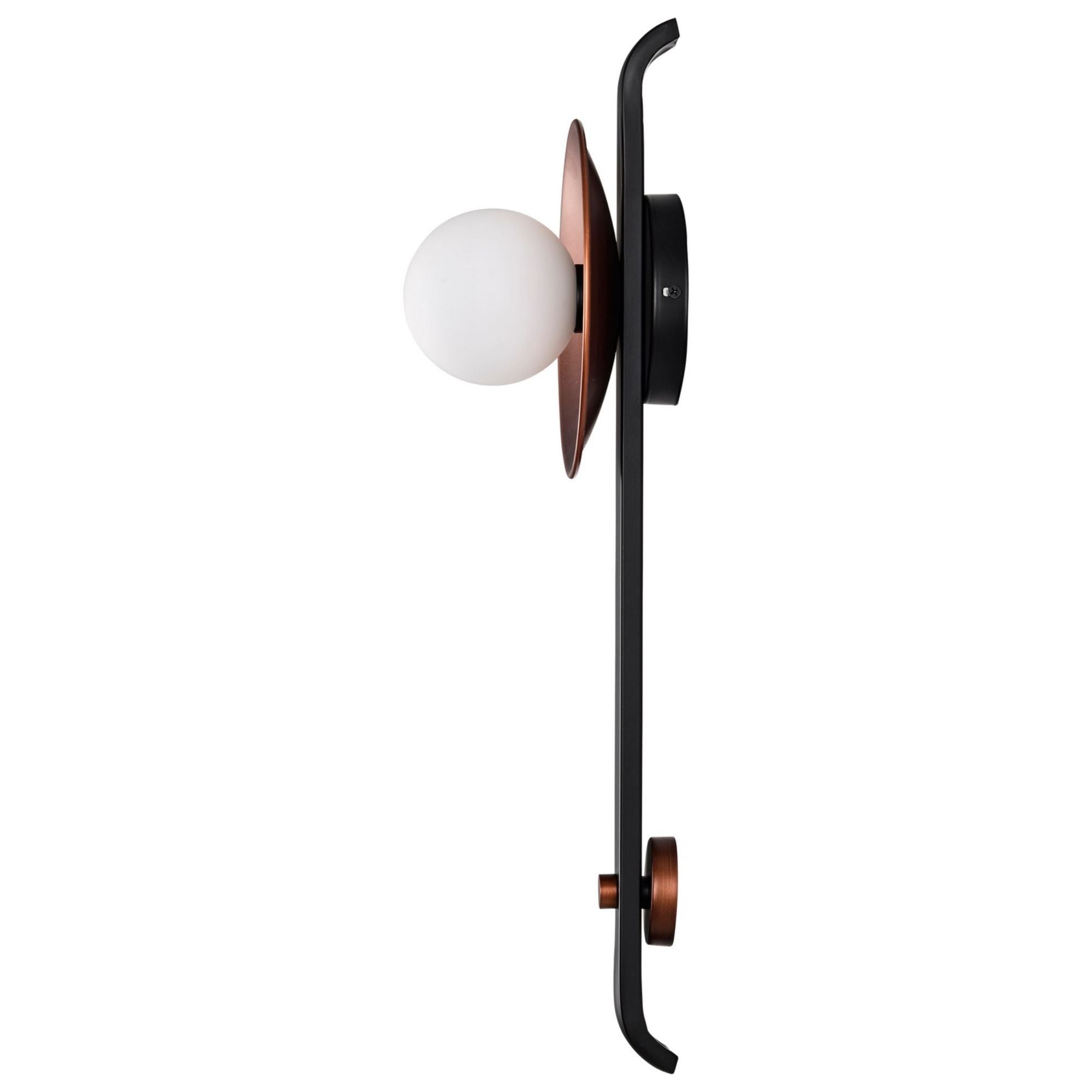 Colby 24" Wall Sconce, Matte Black and Antique Copper Finish - Bees Lighting