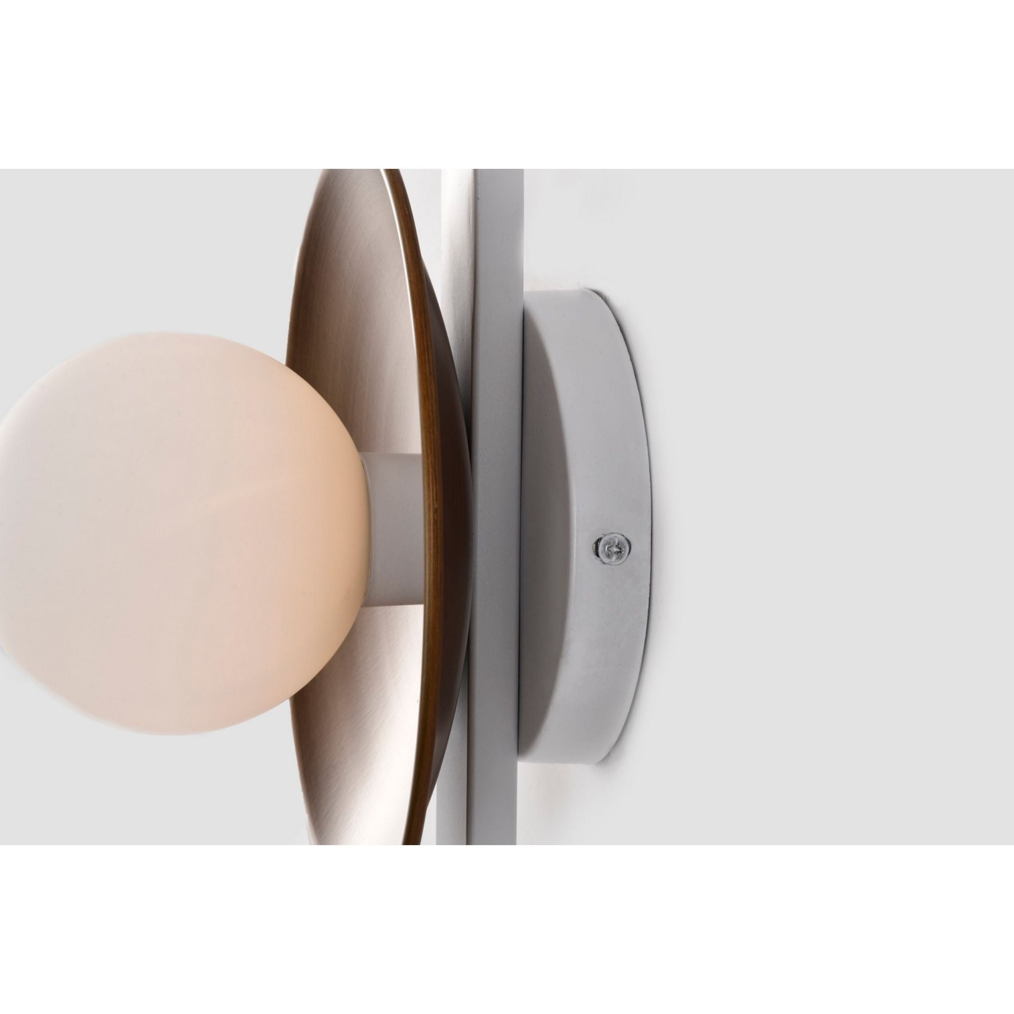 Colby 24" Wall Sconce, Matte White and Natural Brass Finish - Bees Lighting