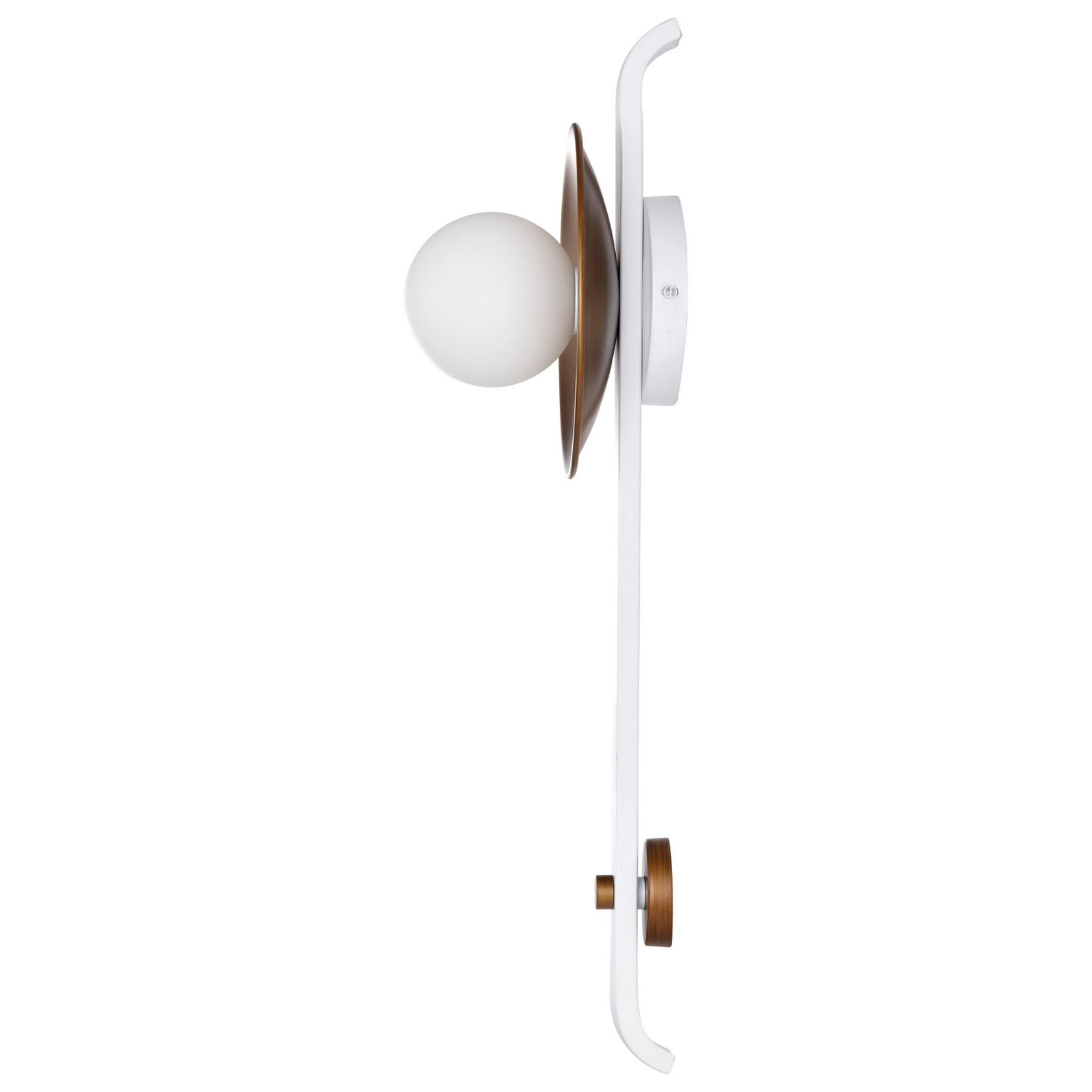 Colby 24" Wall Sconce, Matte White and Natural Brass Finish - Bees Lighting