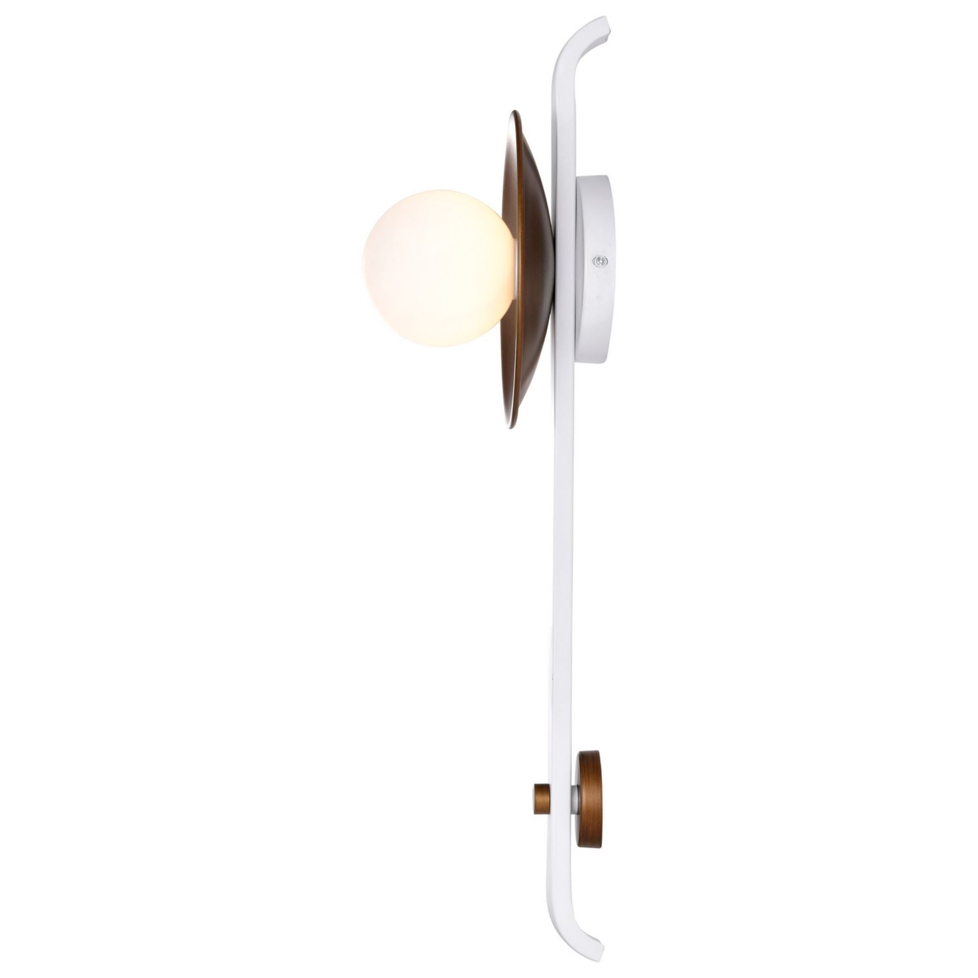 Colby 24" Wall Sconce, Matte White and Natural Brass Finish - Bees Lighting