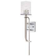 Terrace 24 in. 1 Light Wall Sconce, Crackel Glass - Bees Lighting