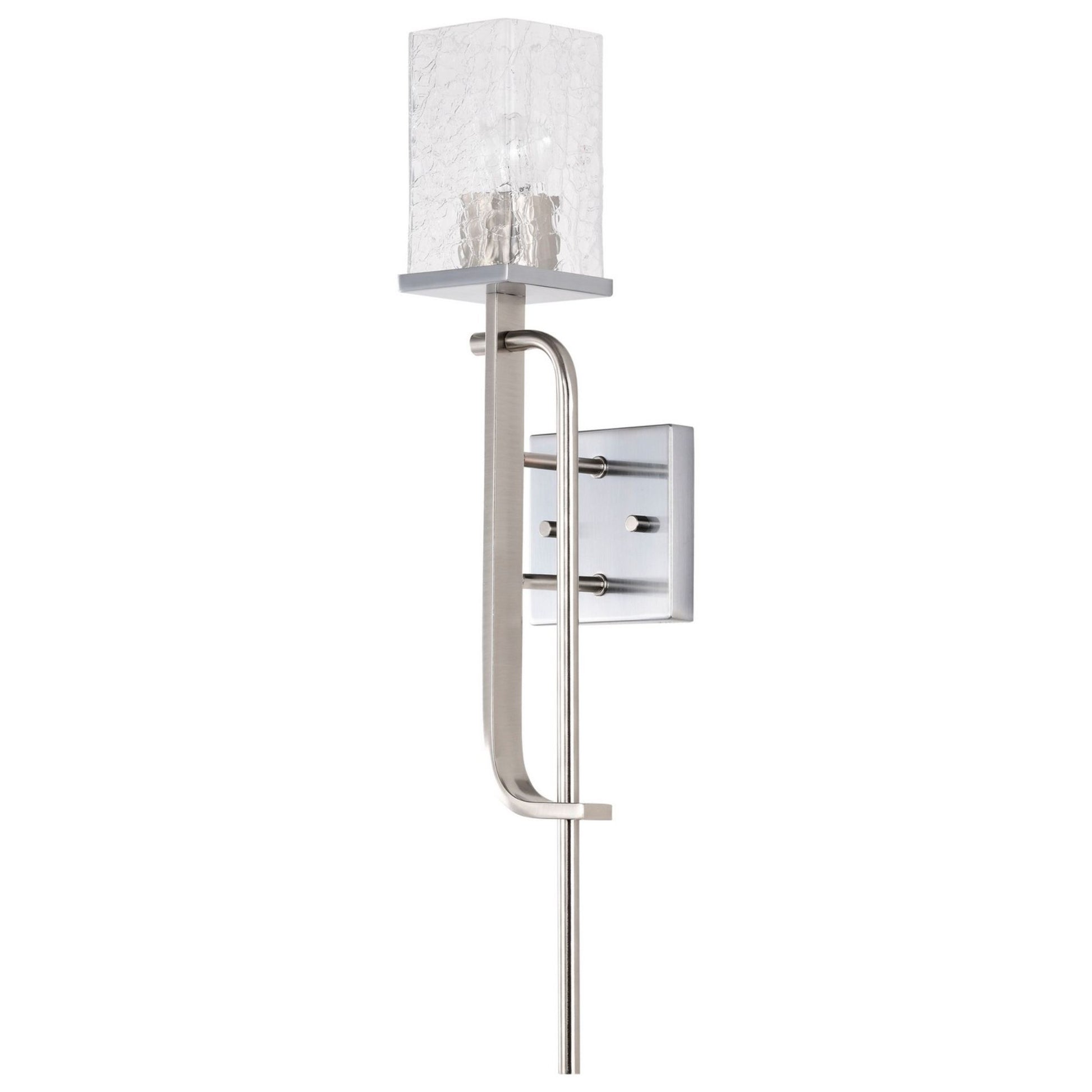 Terrace 24 in. 1 Light Wall Sconce, Crackel Glass - Bees Lighting