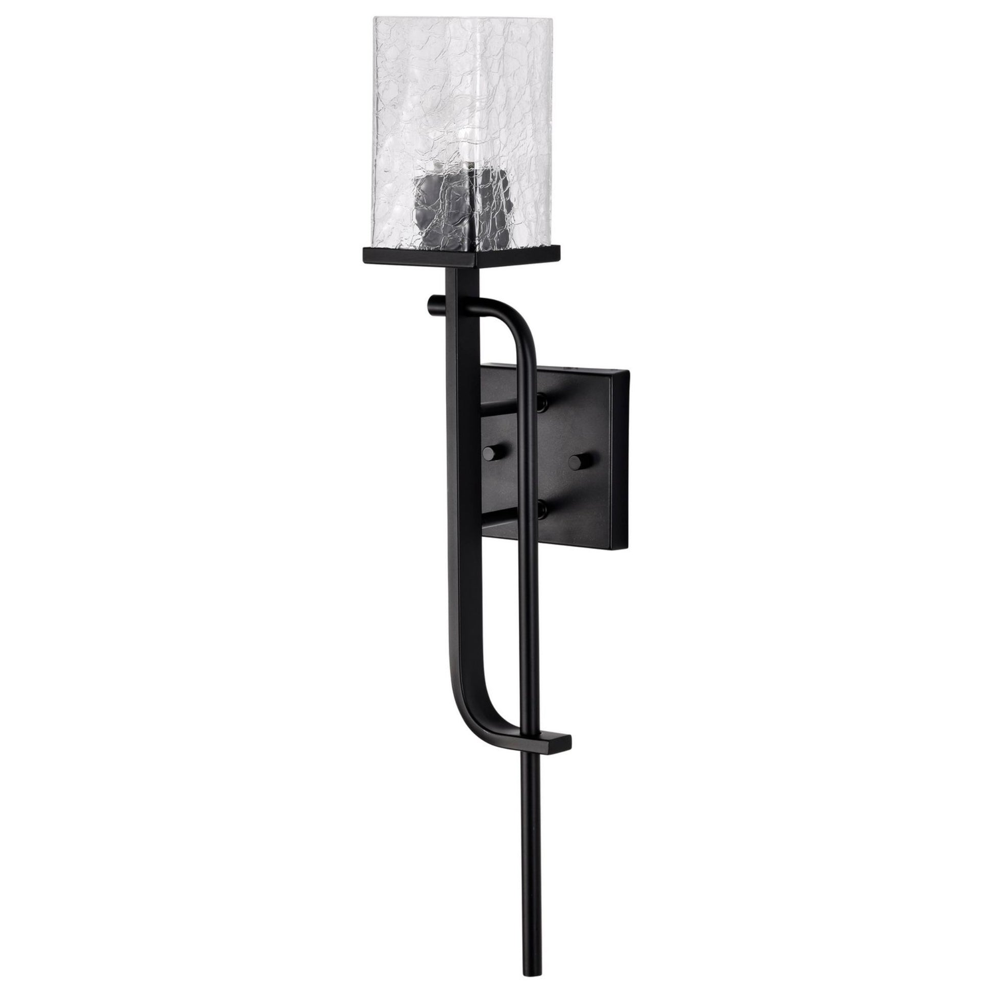 Terrace 24 in. 1 Light Wall Sconce, Crackel Glass - Bees Lighting