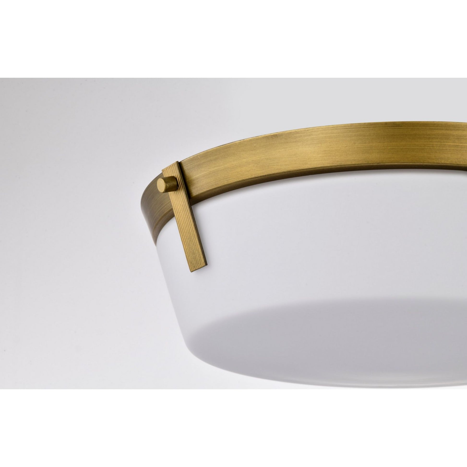 Rowen 15" 3 lights Flush Mount, Natural Brass Finish - Bees Lighting