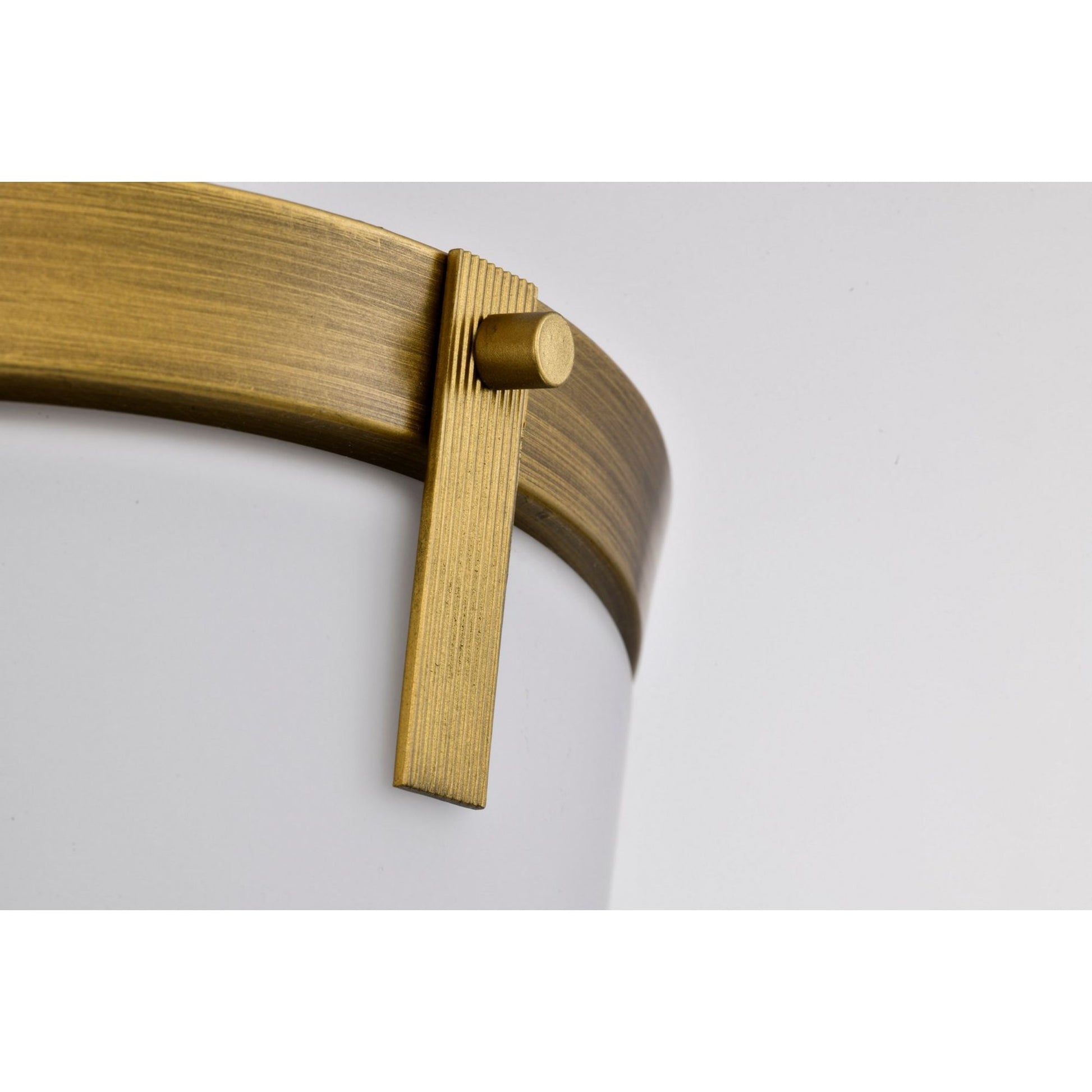 Rowen 15" 3 lights Flush Mount, Natural Brass Finish - Bees Lighting