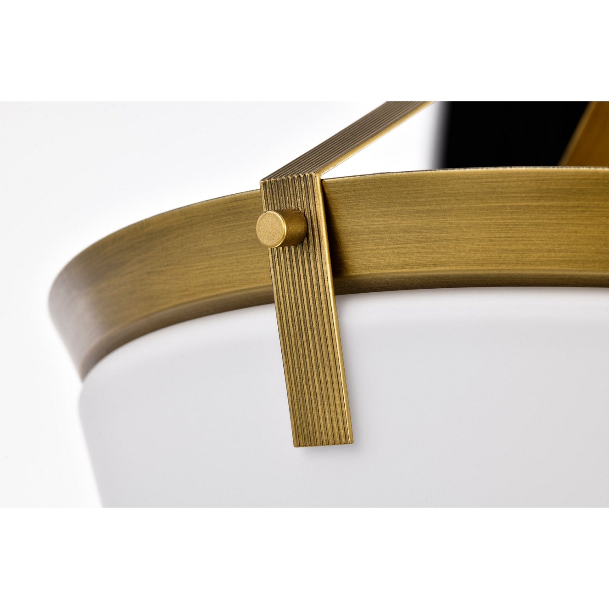Rowen 19" 4 lights Semi-flush Mount, Natural Brass Finish - Bees Lighting