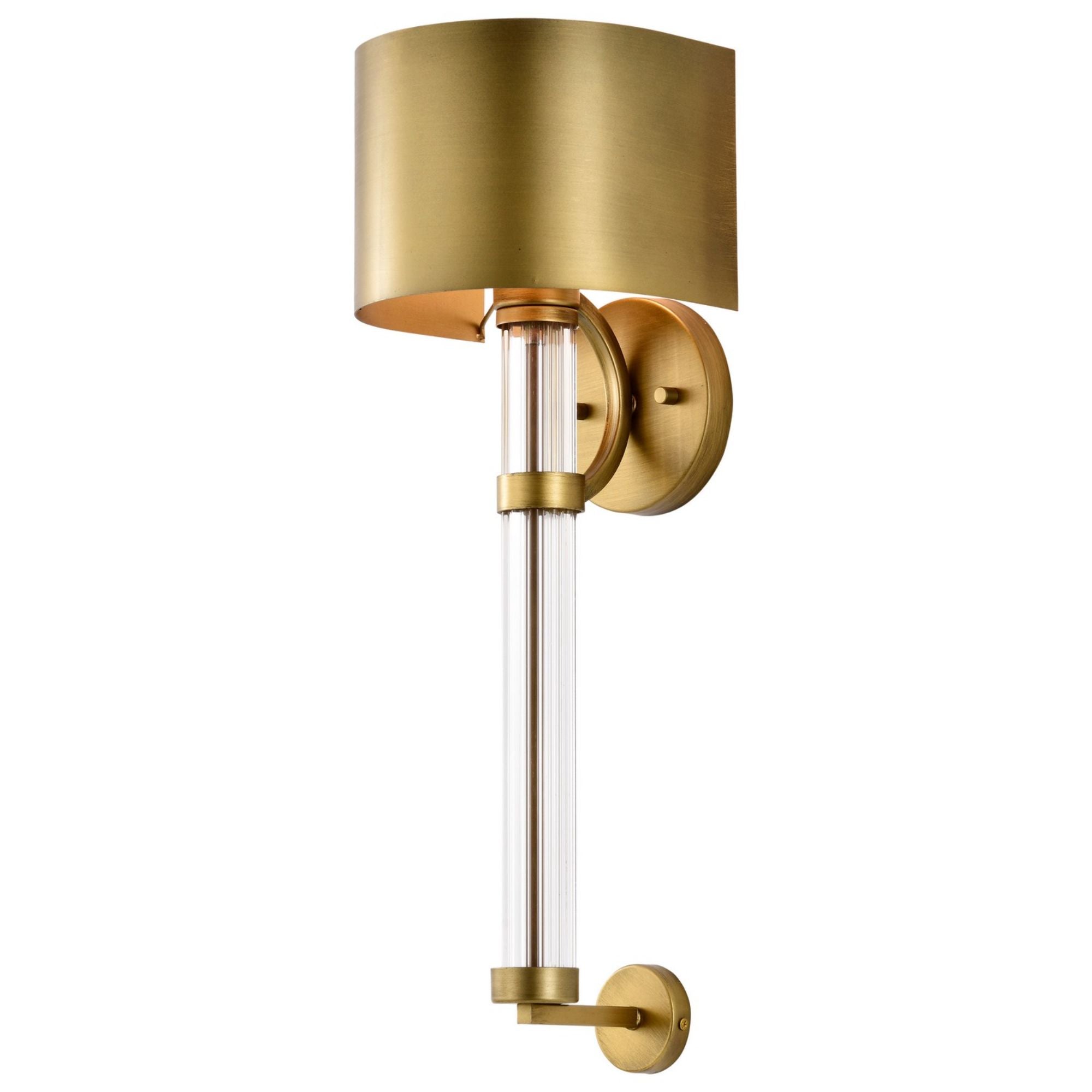 Teagon 23" Wall Sconce, Natural Brass Finish - Bees Lighting