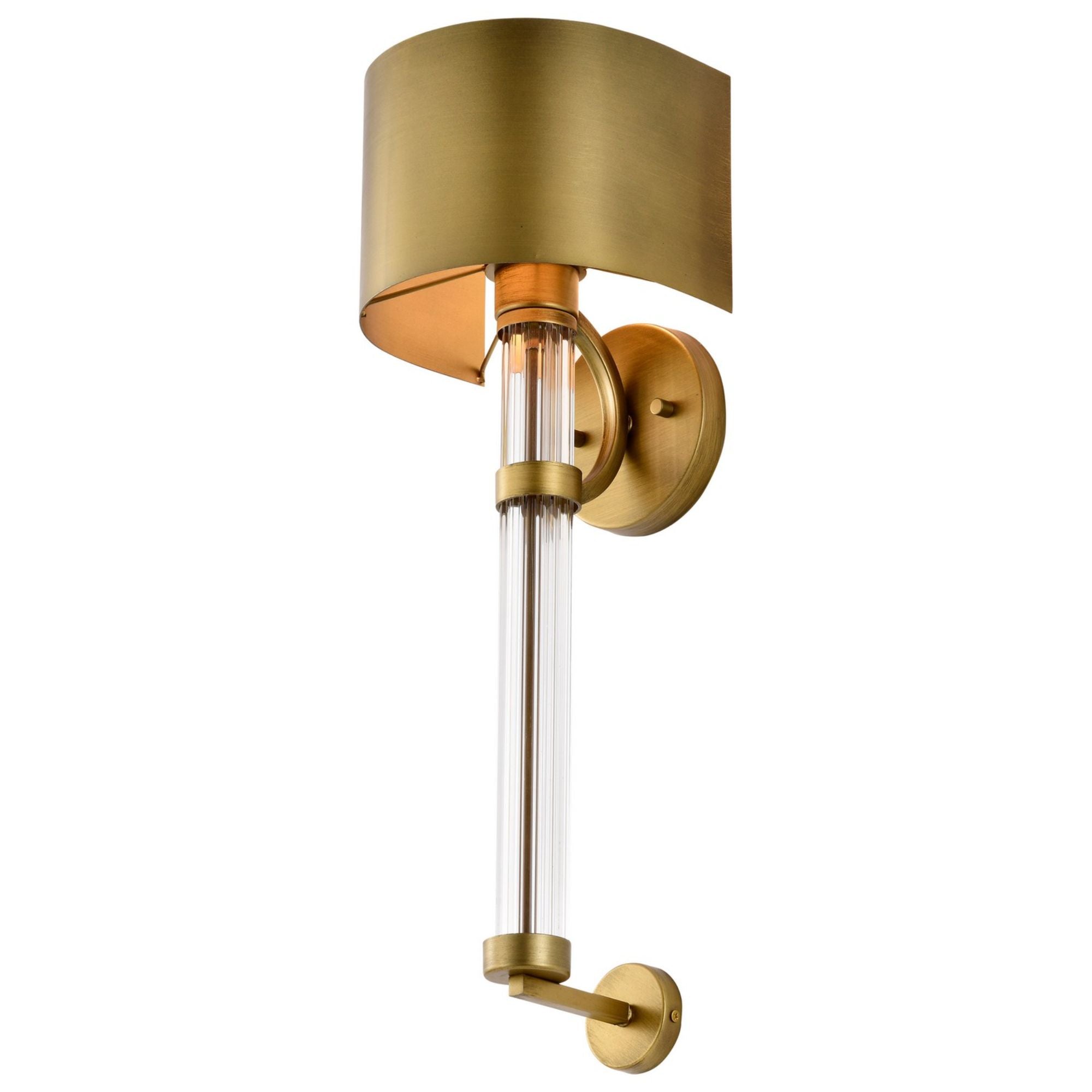 Teagon 23" Wall Sconce, Natural Brass Finish - Bees Lighting