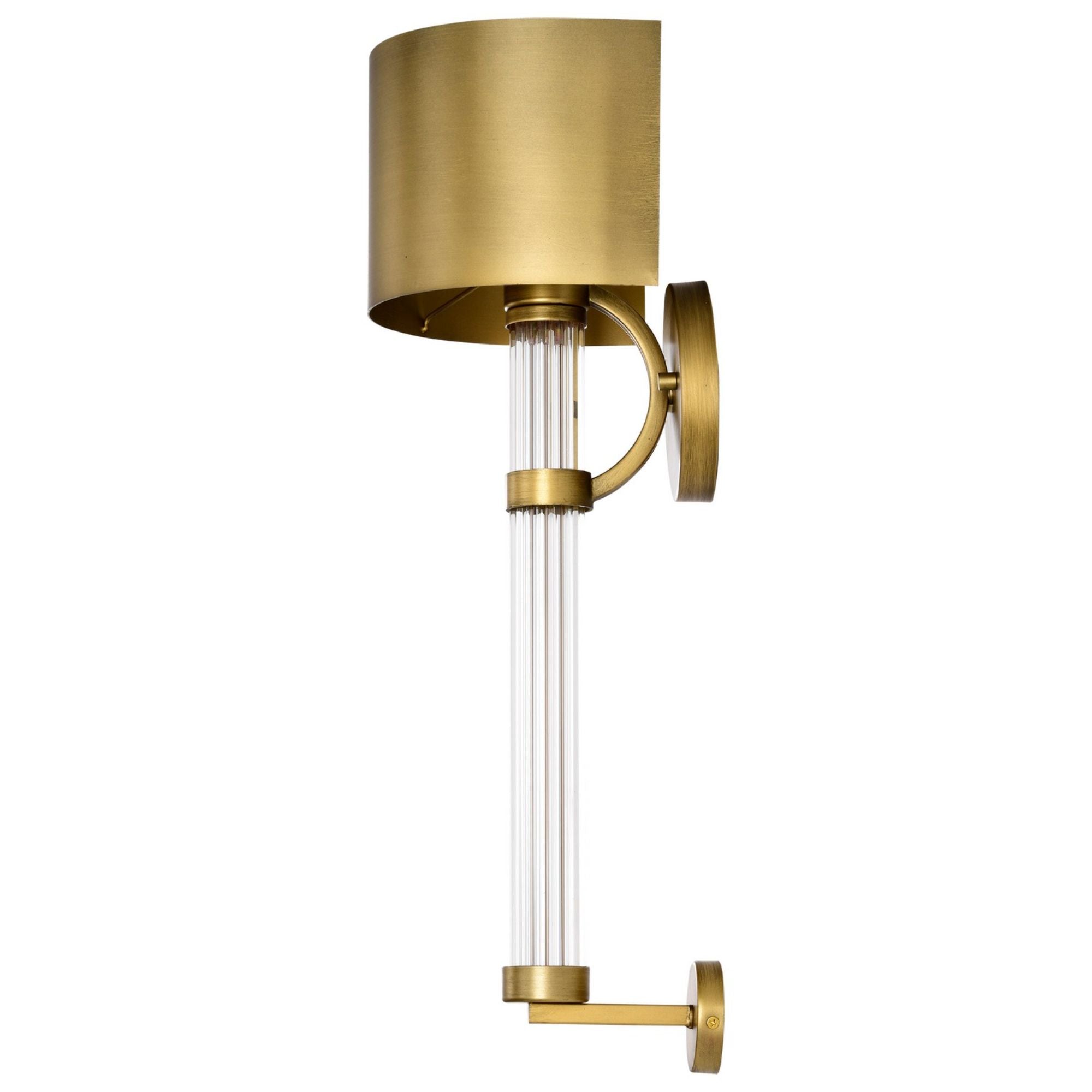 Teagon 23" Wall Sconce, Natural Brass Finish - Bees Lighting