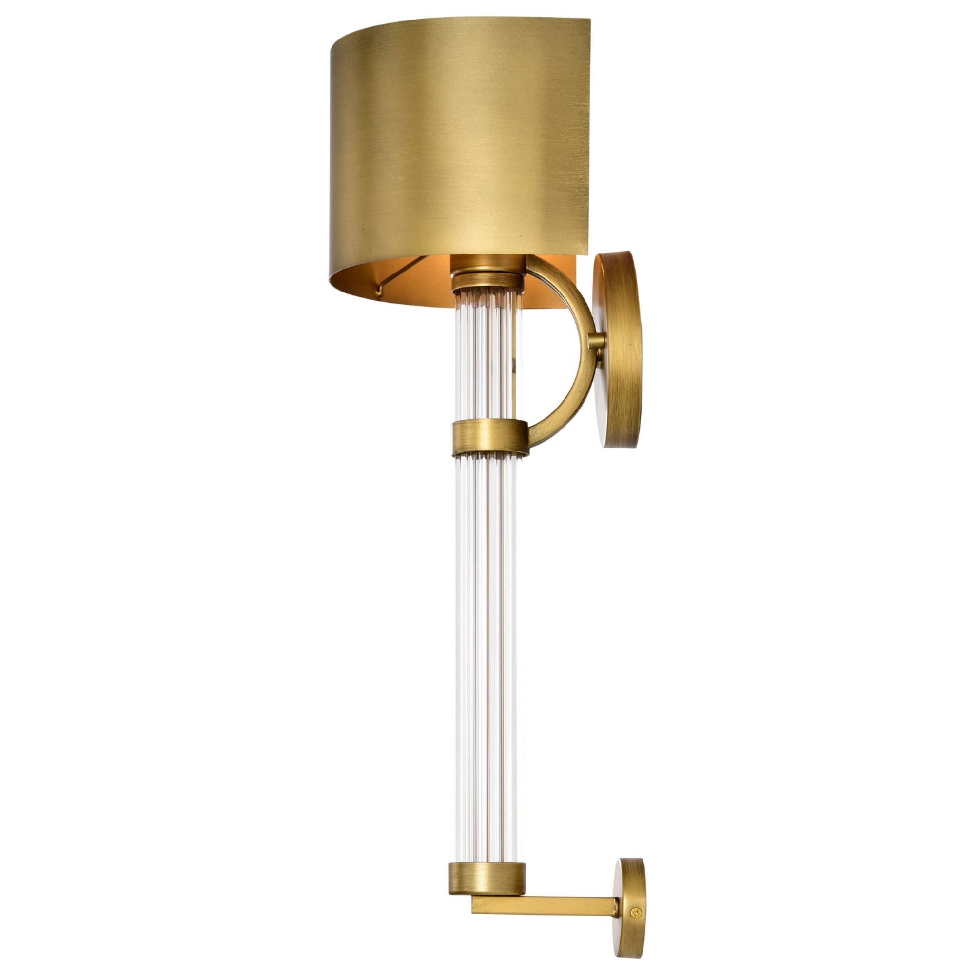 Teagon 23" Wall Sconce, Natural Brass Finish - Bees Lighting