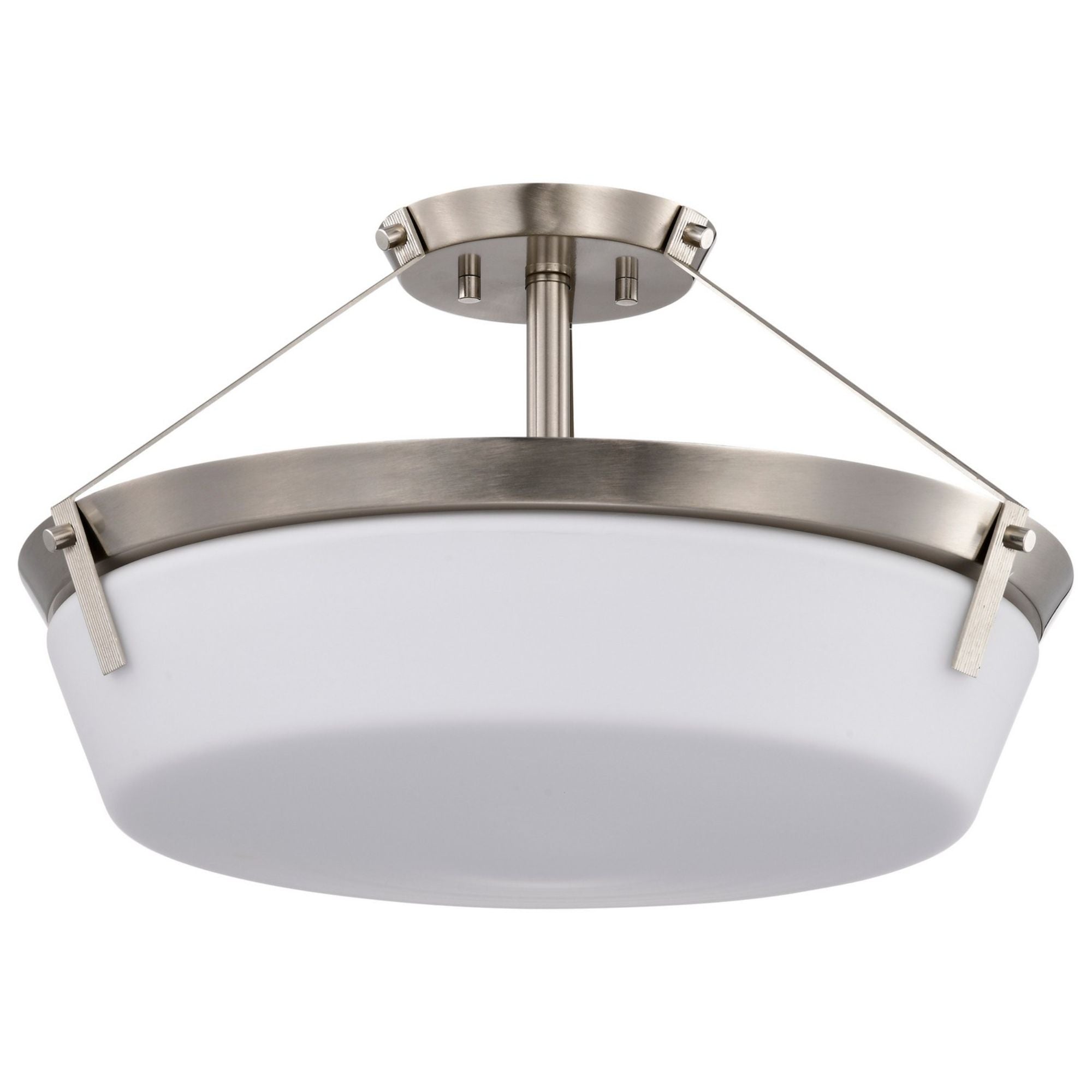 Rowen 19" 4 lights Semi-flush Mount, Brushed Nickel Finish - Bees Lighting
