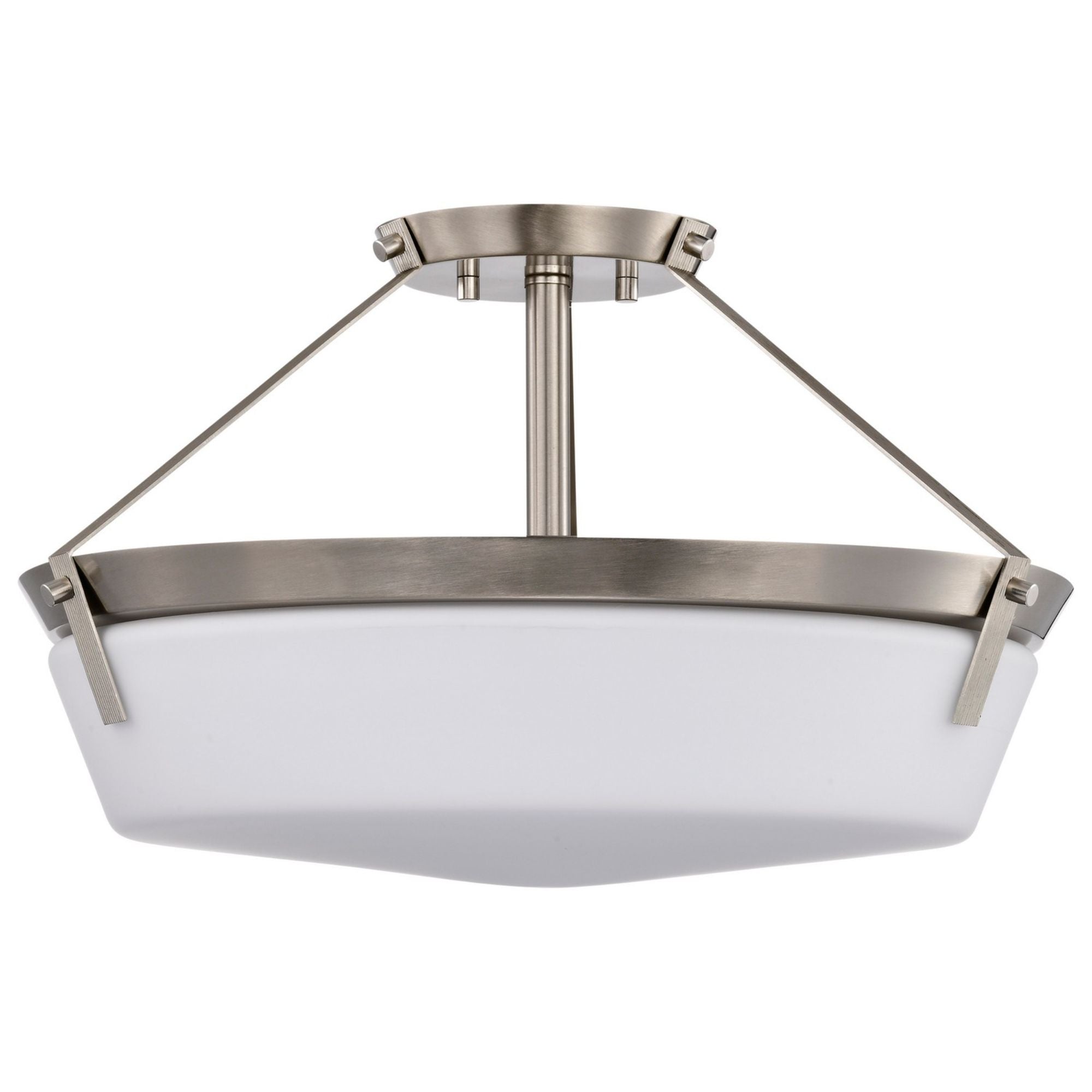 Rowen 19" 4 lights Semi-flush Mount, Brushed Nickel Finish - Bees Lighting