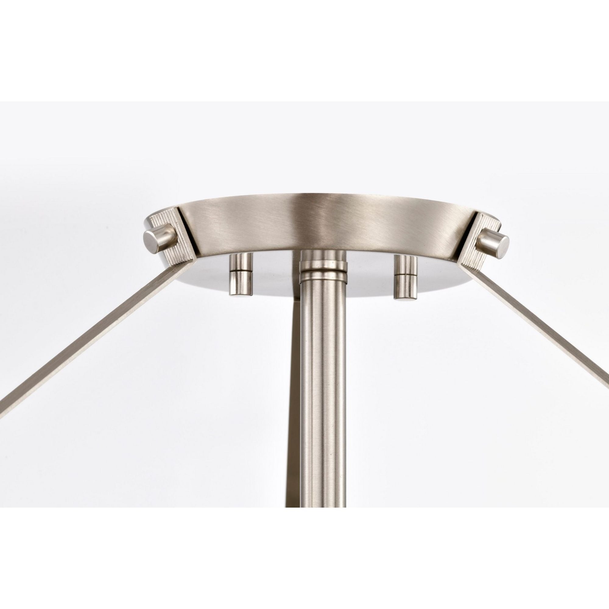 Rowen 19" 4 lights Semi-flush Mount, Brushed Nickel Finish - Bees Lighting