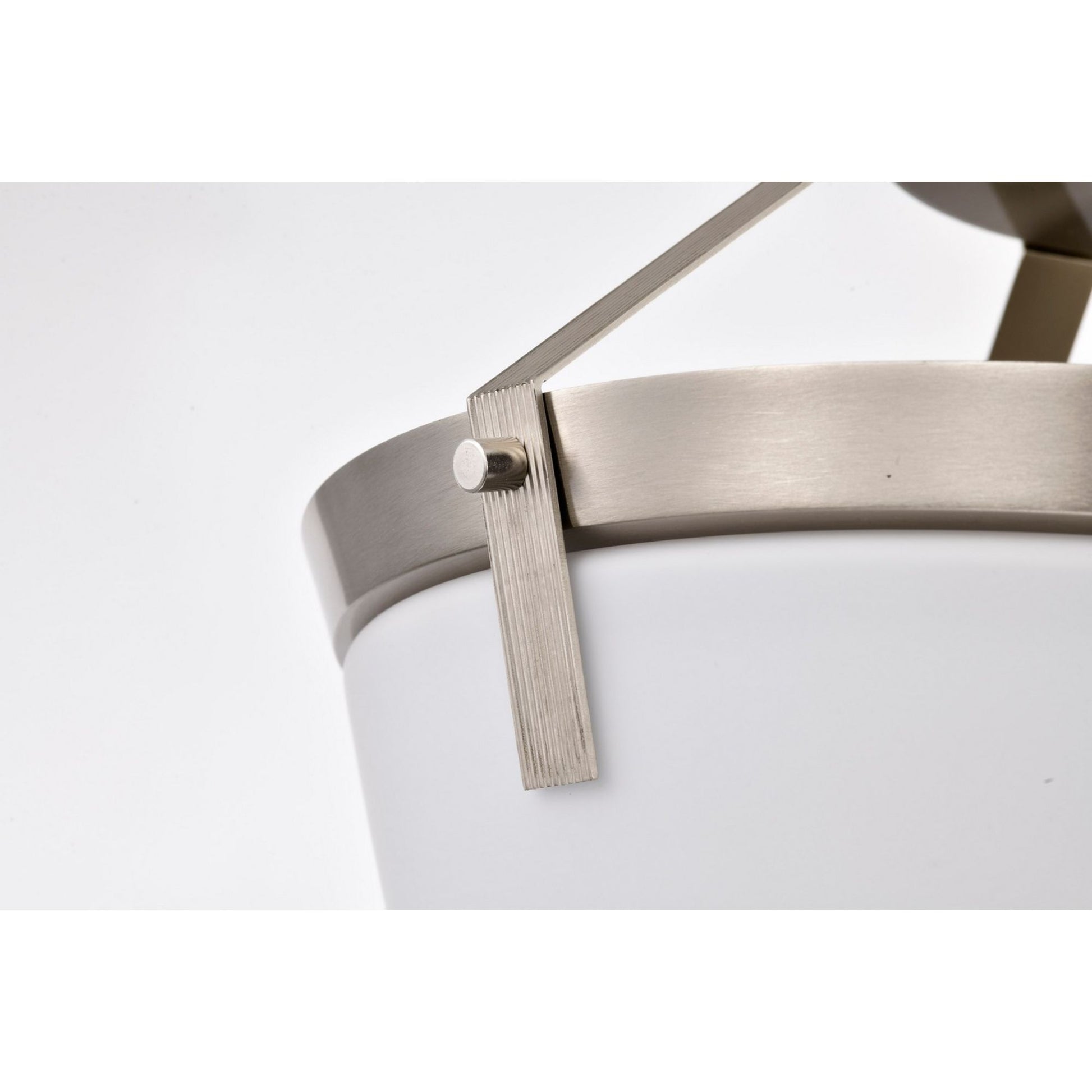Rowen 15" 3 lights Semi-flush Mount, Brushed Nickel Finish - Bees Lighting