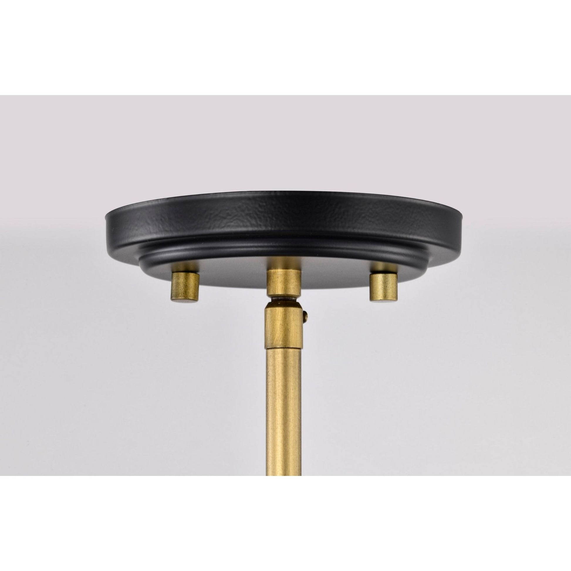 Adina 13" Pendant, Matte Black and Natural Brass Finish - Bees Lighting